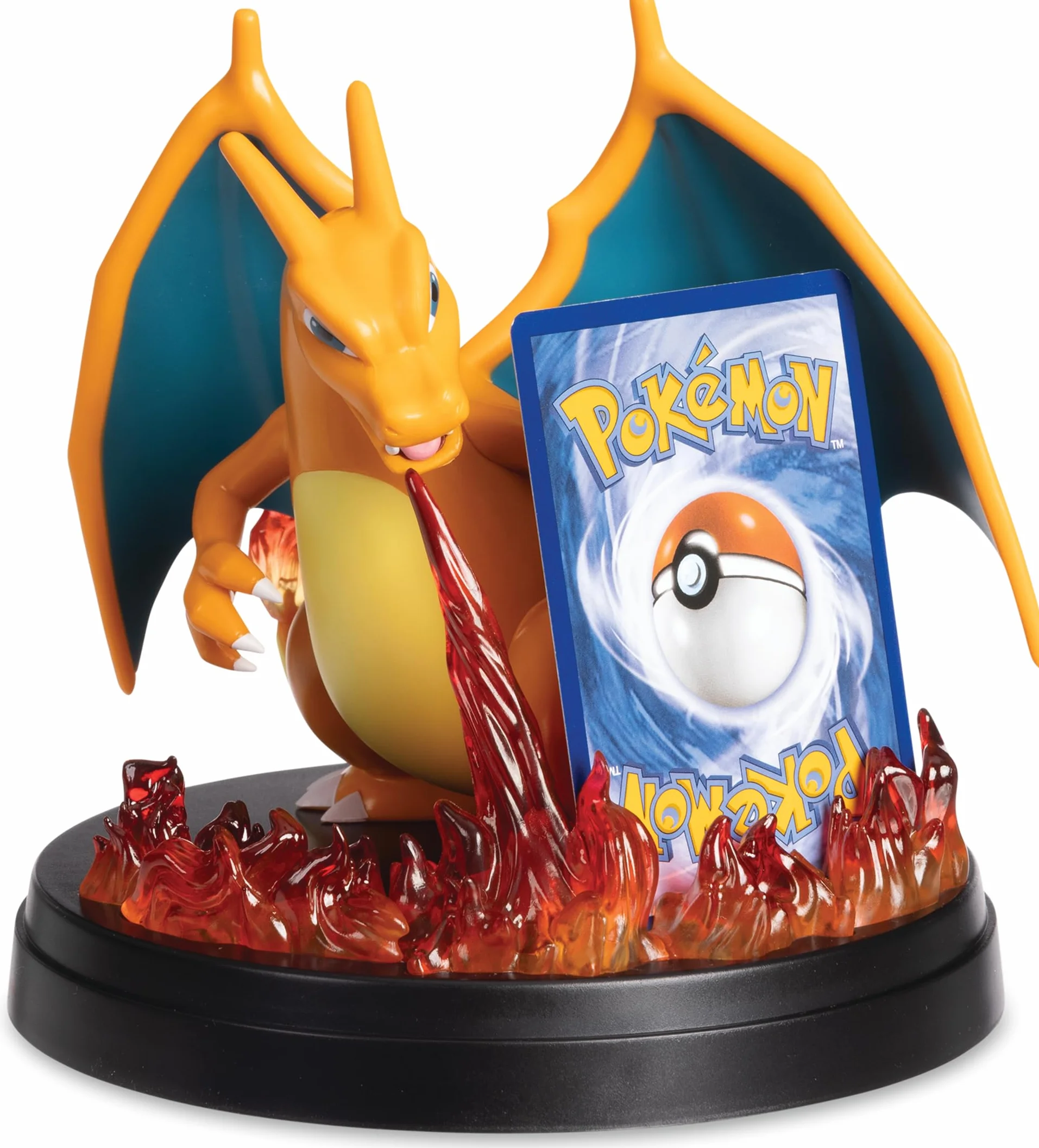 TCG Pokémon : Kolekcja Super-Premium Charizard-ex (3 błyszczące karty promocyjne, 1 figurka z uchwytem na karty i 10 boosterów)
