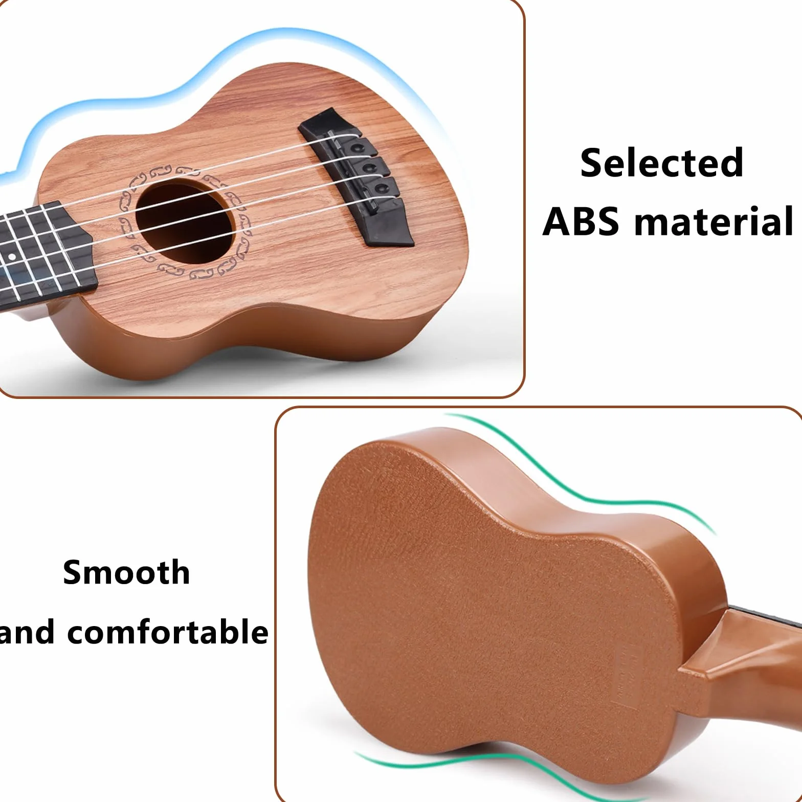 41 cm Gitara Zabawka, Ukulele dla dzieci, gitara dla dzieci, mini gitara dla dzieci, muzyka zabawki edukacyjne, gitara dla dzieci z 4 regulowanymi strunami, dla początkujących, dziewcząt, chłopców
