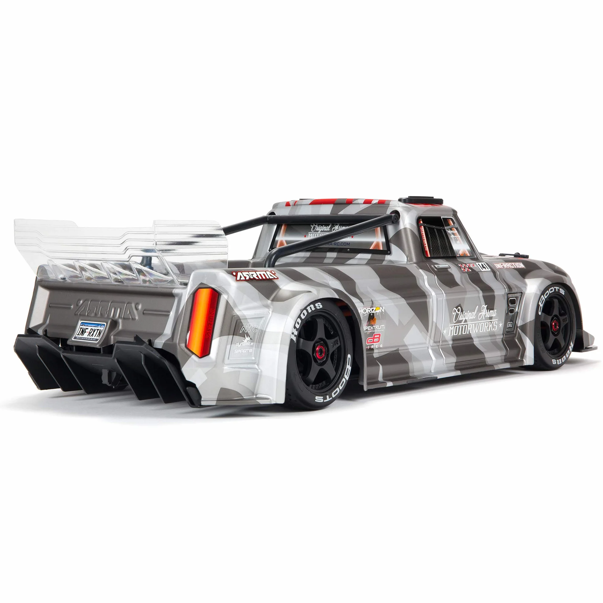 ARRMA 1/7 INTROCTION 6S BLX V2 All-Road RC Truck RTR (nadajnik i odbiornik w zestawie, baterie i ładowarka), srebrny, ARA7615V2T2