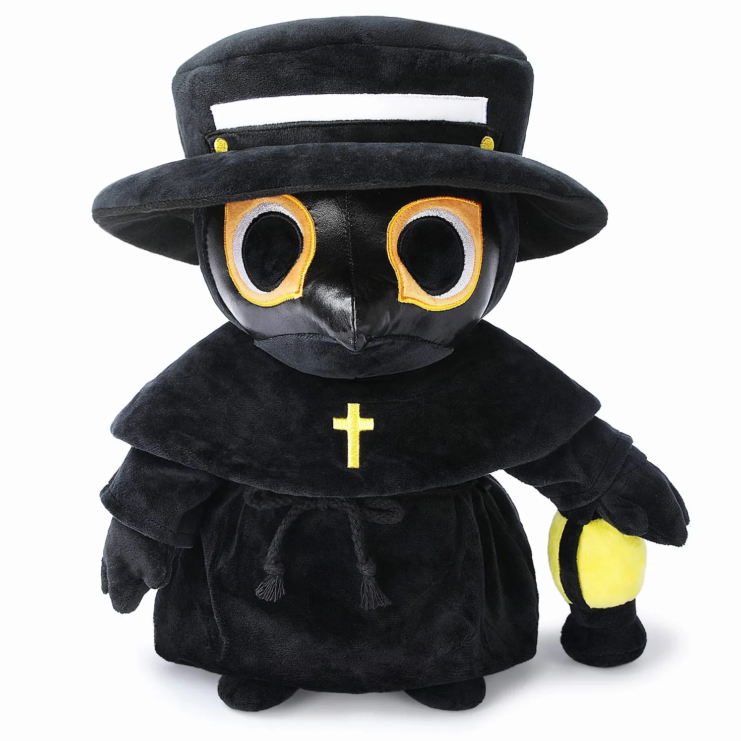 Plague Doctor pluszowa zabawka, upiorna urocza wypchana pluszowa poduszka, lalka, miękka, puszysta poduszka do przytulania, prezent dla dzieci i dorosłych (21321)