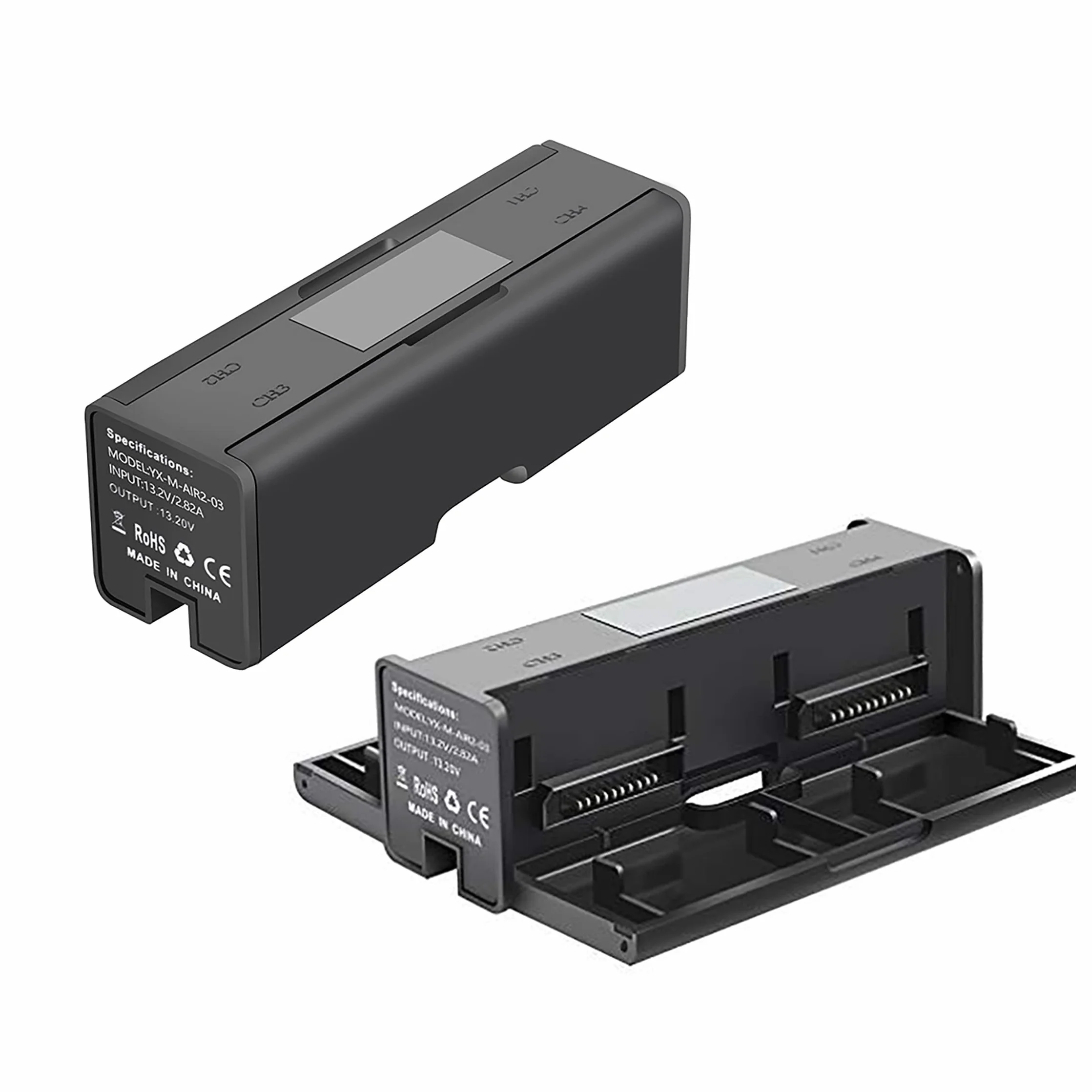 WANGCL Ładowarka 4 w 1 Stacja dokująca Wyświetlacz LCD Stacja ładująca Inteligentna ładowarka Hub do DJI MAVIC AIR 2 Drone