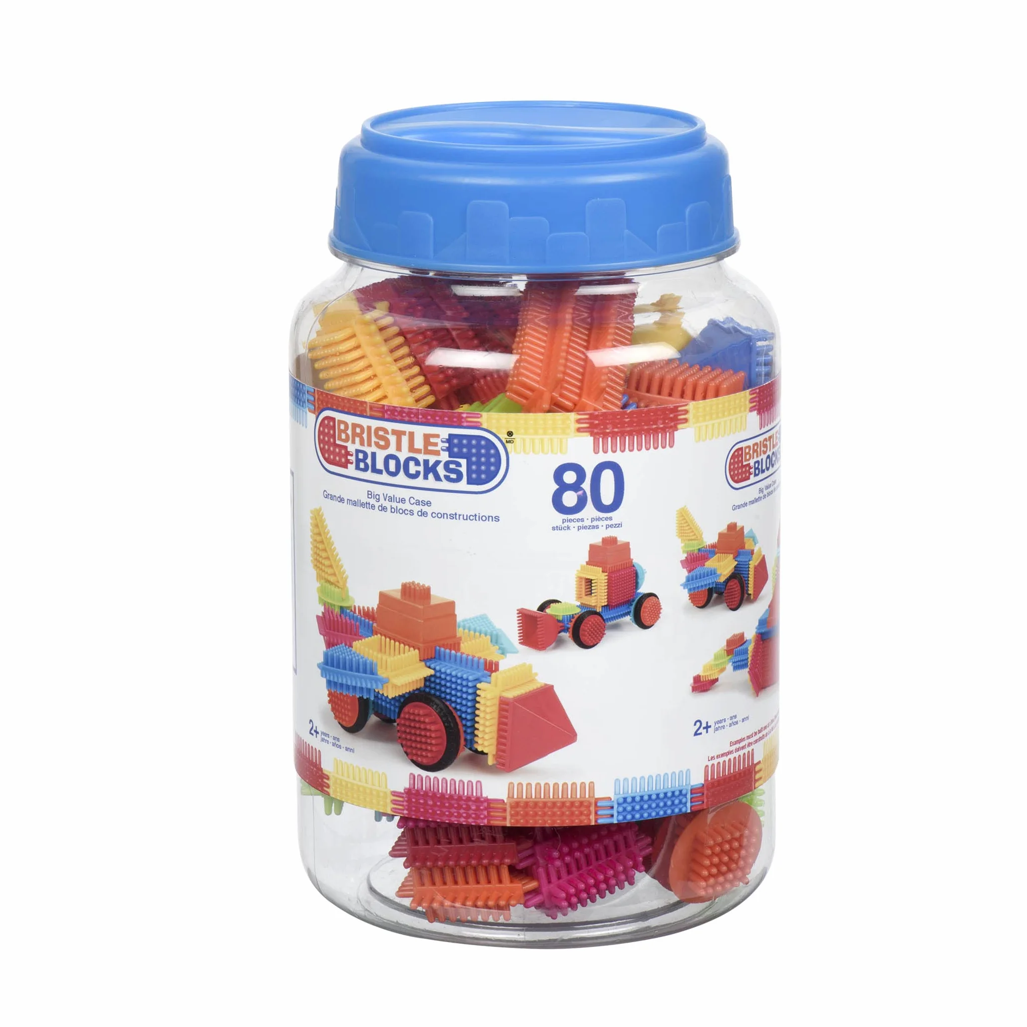 Bristle Blocks 3102Z – skrzynki, 80 sztuk, wielokolorowe