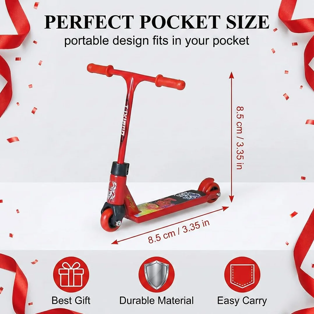 4 szt. Mini hulajnoga, mini deskorolka, skuter na palce, deskorolka na palce, BMX dla dzieci, impreza, prezenty urodzinowe dla dzieci