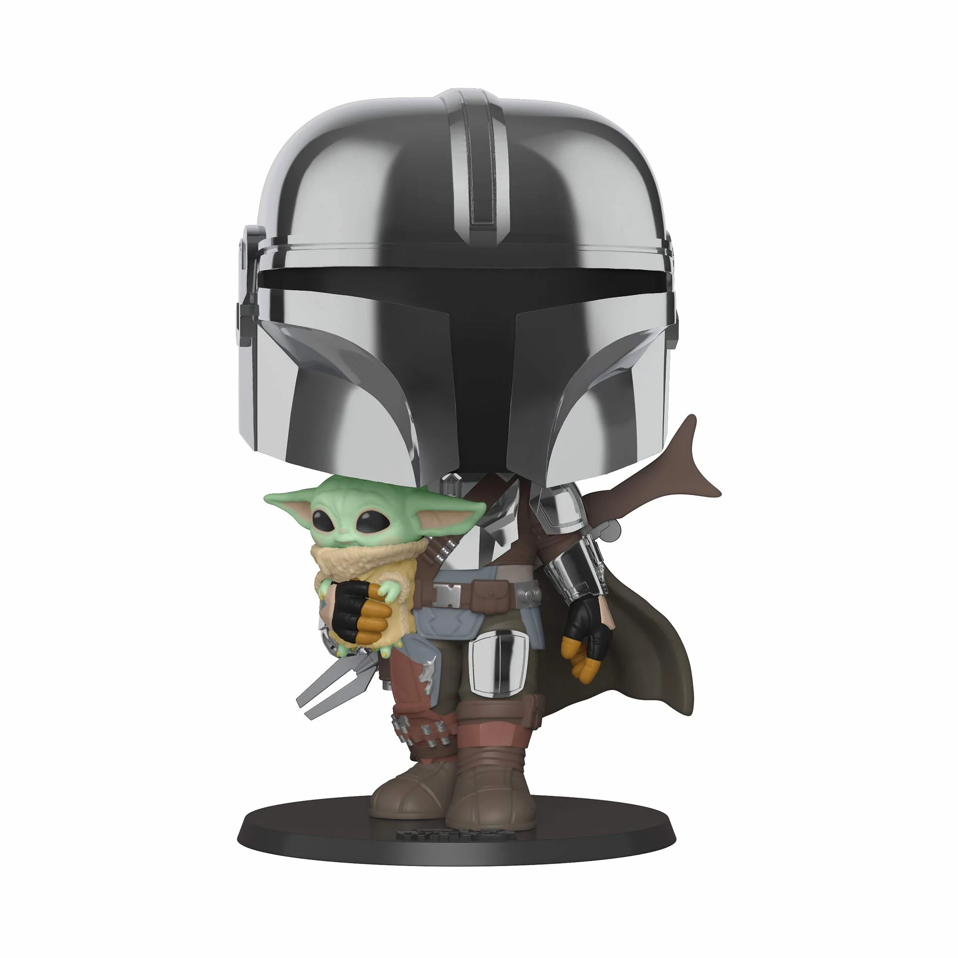Funko 49931 POP Star Wars: Mandalorian-10 Mandalorian (z chromowaną zbroją) kolekcjonerska zabawka, wielokolorowa