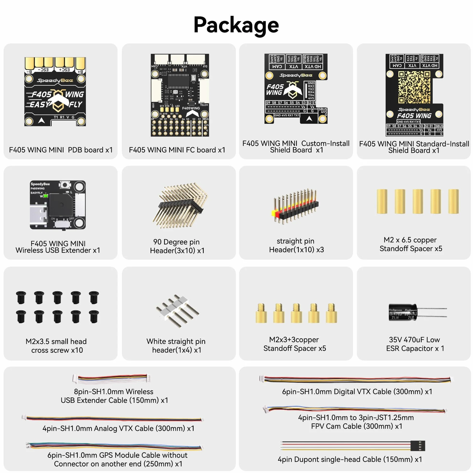 Speedybee F405 Mini Fixed Wing Flight Controller, obsługa aplikacji INAV Ardupilot, bezprzewodowa, konfiguracja 11 PWM, bezlutowna, multilayer FC PDB Board