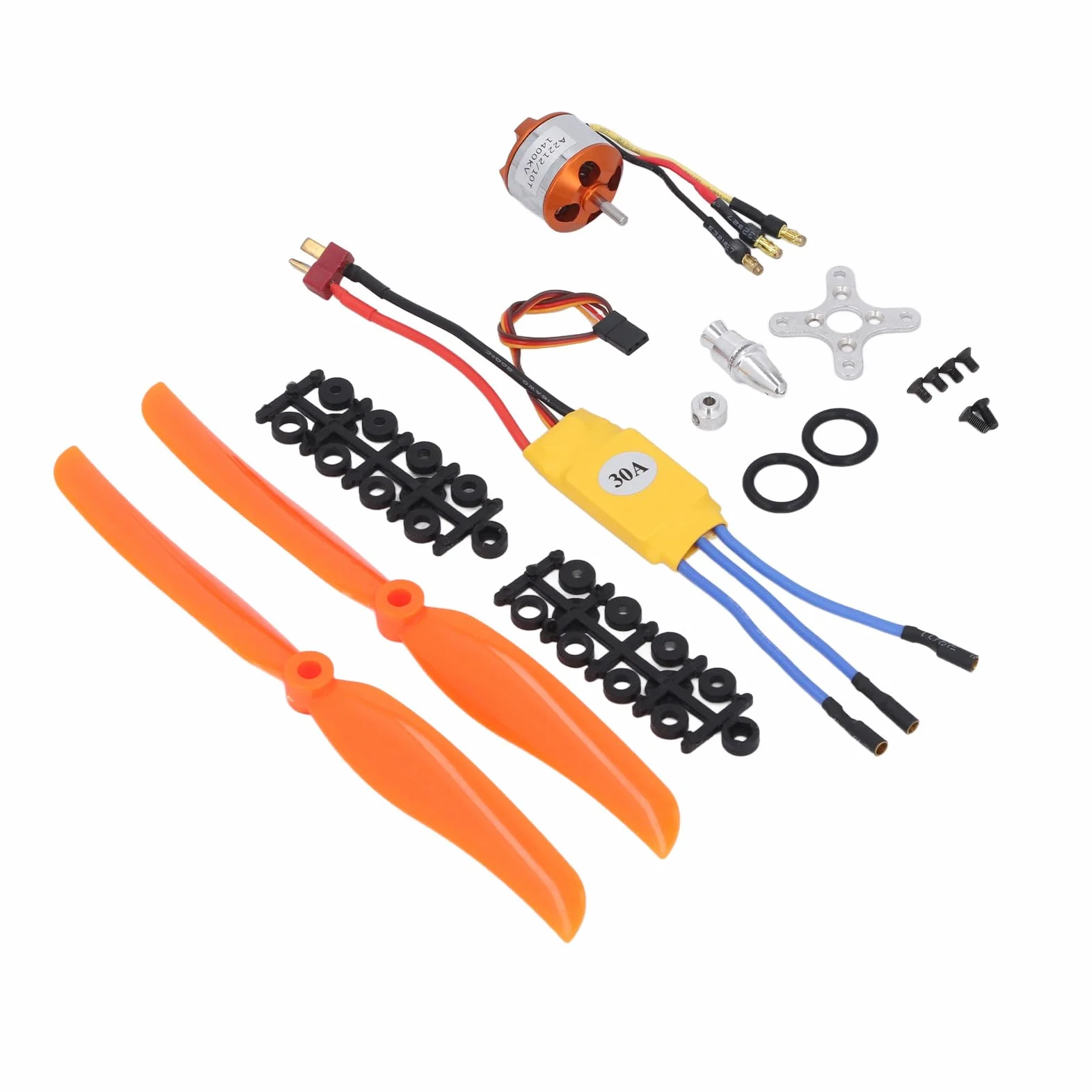 A2212 1400KV RC Bezszczotkowy Silnik 30A ESC Bezszczotkowy Silnik Wychodzący 8060 śmigło i Zestaw śrub do Zdalnie Sterowanego Samolotu Quadcopter