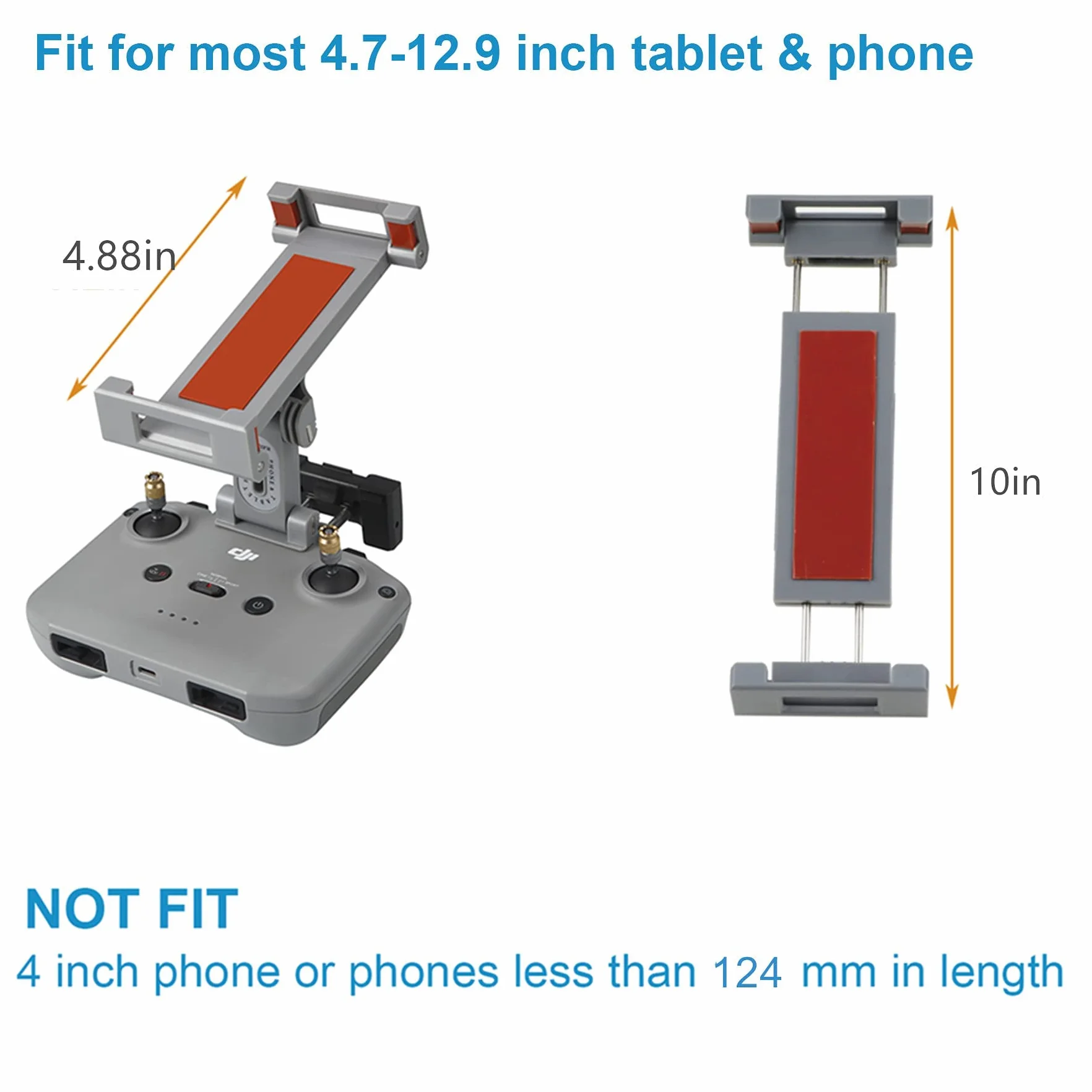 4,7-12,9 cala RC-N3/N2/N1/N1C uchwyt na telefon i tablet do pilota zdalnego sterowania do DJI Neo, Flip, Mavic 3, Air 3S/3/2S/2, Mini 5/4/3 Pro, Mini 4K/2/2 SE Drone, rozszerzone akcesoria
