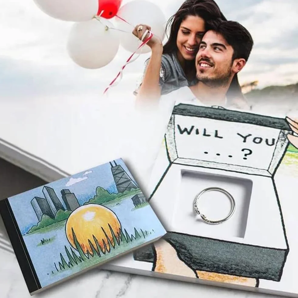 'Proposal Confessionsion' przeprosiny kreatywny ukryty pierścionek z klapką książka prezent niespodzianka klapka zrób to sam ukryty pierścionek niespodzianka zaręczyny propozycja