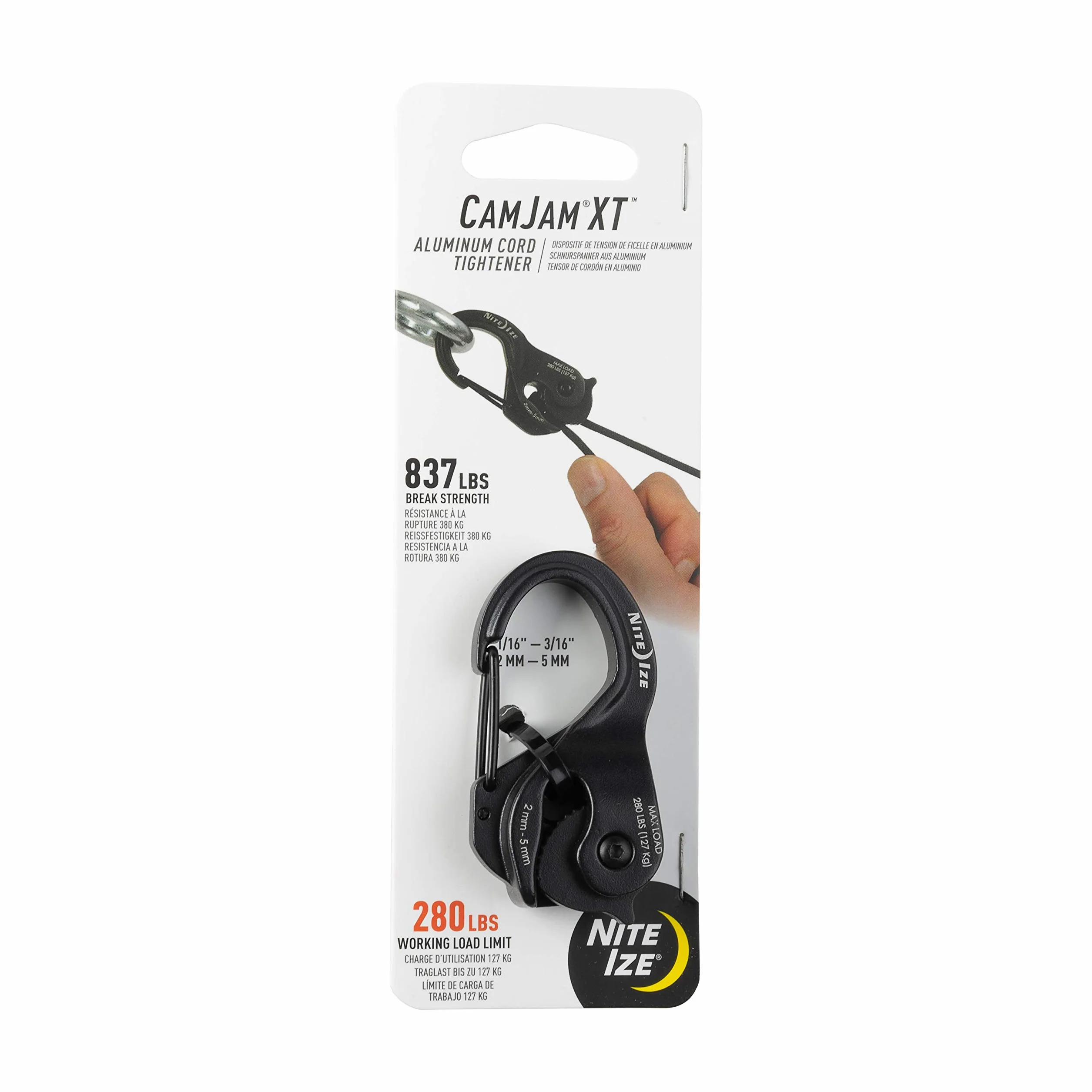 Nite Ize Camjam Xt Napinacz, Czarny, 6.35 x 3.3 x 1.91 cm