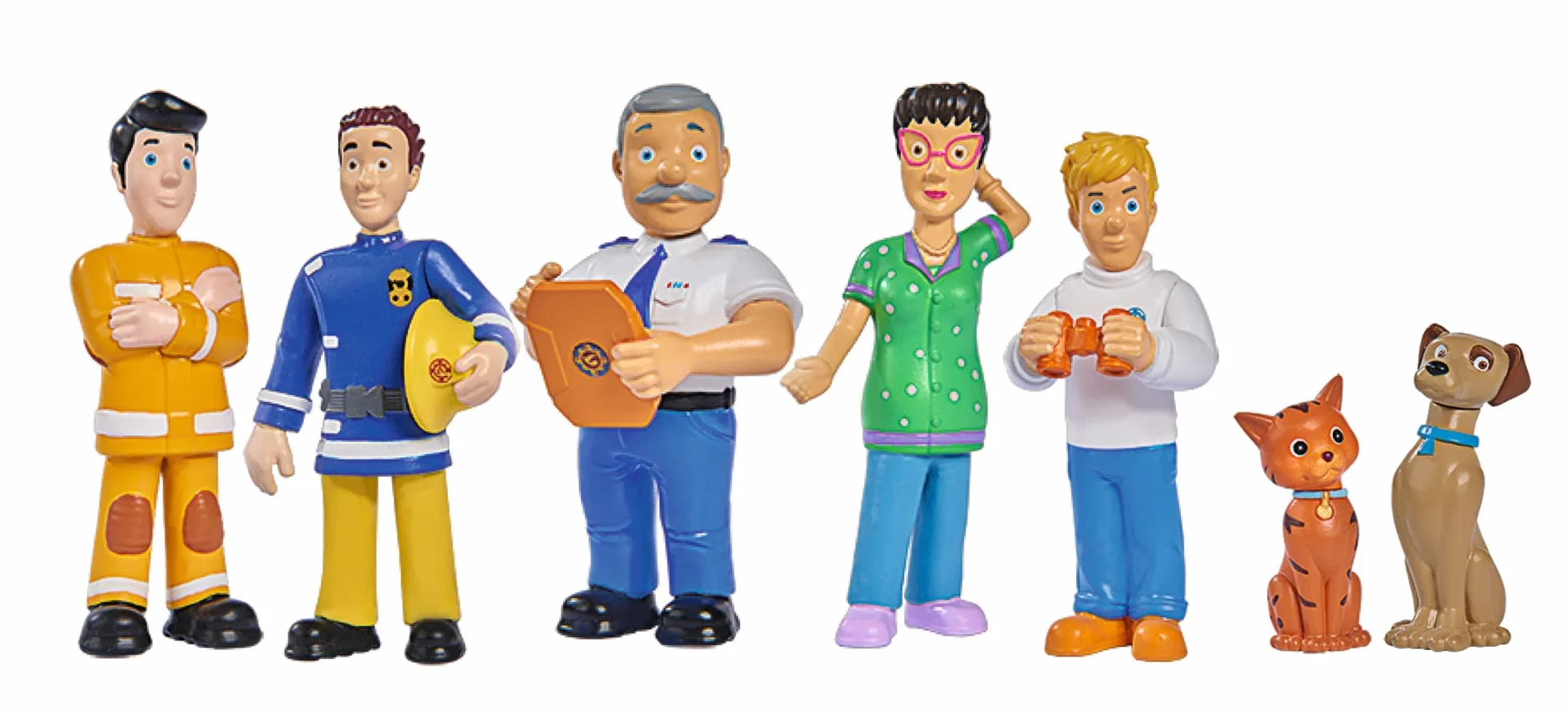 Simba 109252538 – strażak Sam, zestaw 6 figurek, 2-krotne sortowanie, dostawa tylko jednej wersji, figurki 5-7 cm, od 3 lat