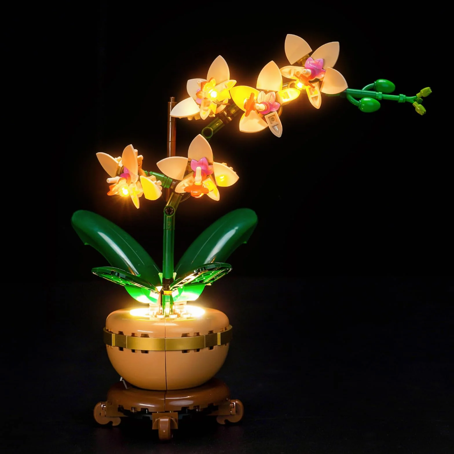 Zestaw świateł LED kompatybilny z Lego 10343 Mini Orchid Botanical Collection Set (nie jest to model), zestaw oświetleniowy kompatybilny z mini orchideą 10343, kreatywna zabawka