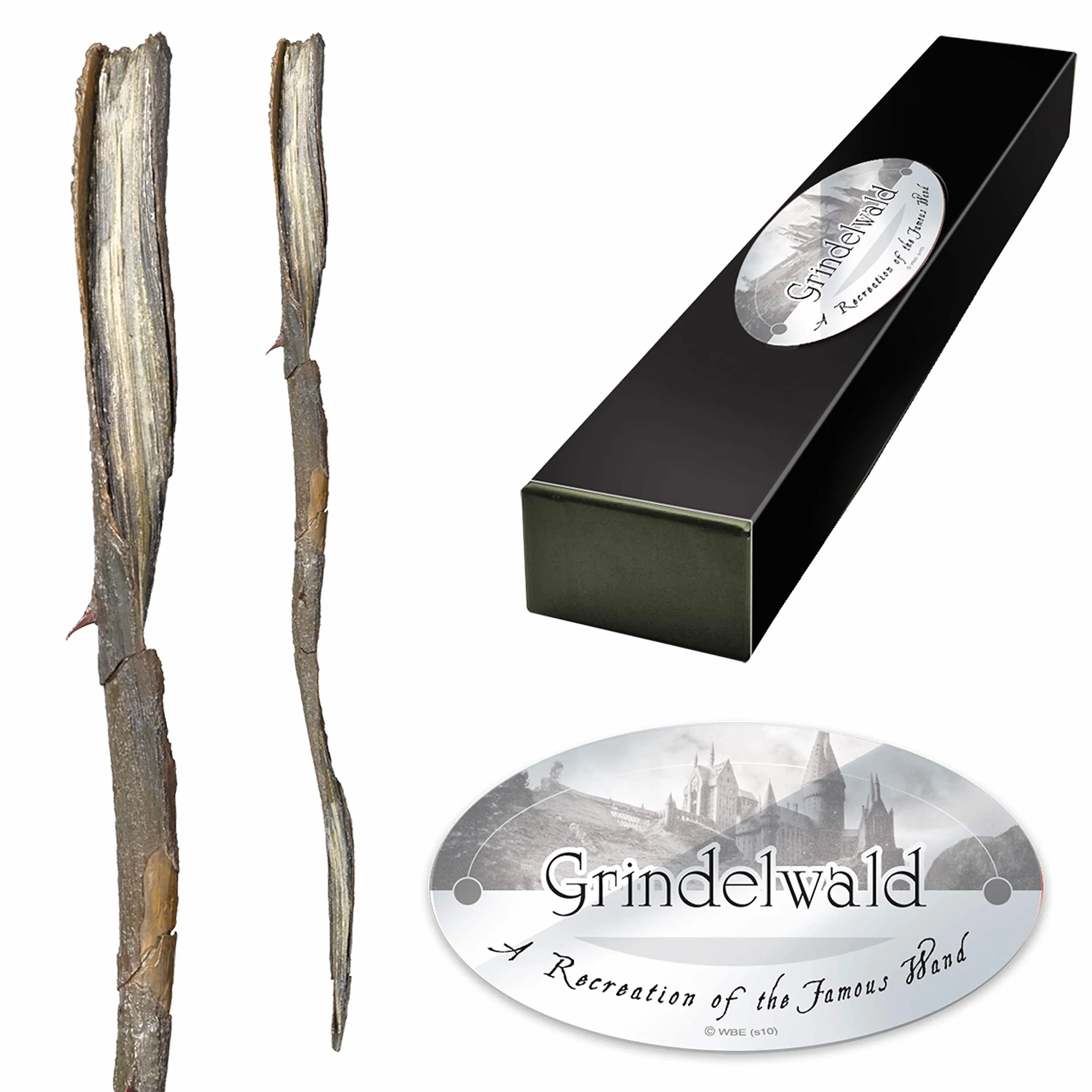 The Noble Collection – Gellert Grindelwald Postać Magiczna różdżka – Harry Potter różdżka ok. 15 cali (35 cm) – zestaw filmowy Harry Potter rekwizyty filmowe różdżki