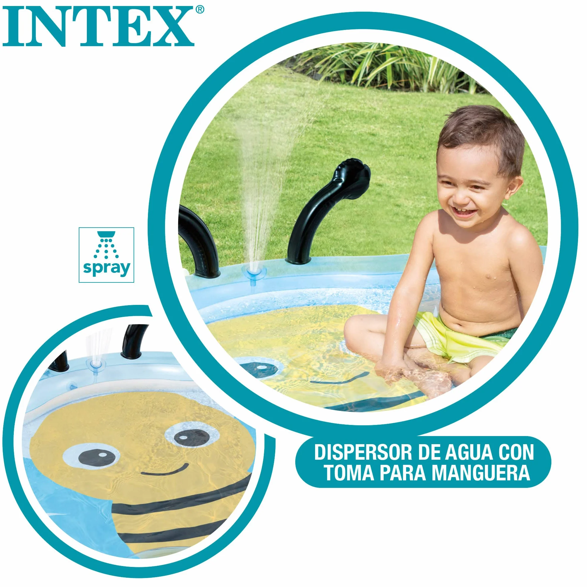 Intex 127x102 Cm Shower Bee Swimming Pool One Size