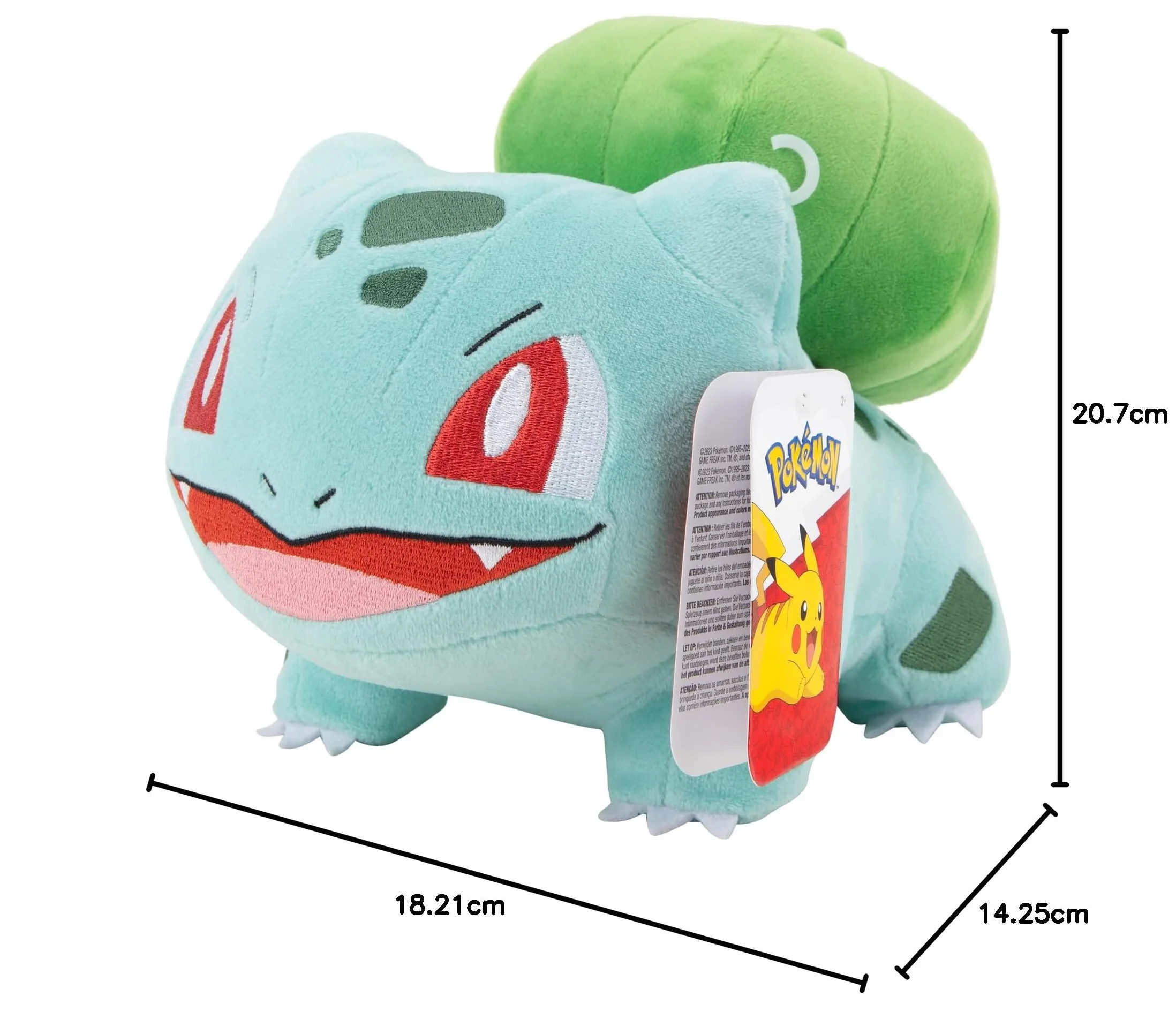 Pokémon PKW3083 20 cm Plush Bulbasaur/Bisasam - Official Pokemon Stuffed Toy for children 2+