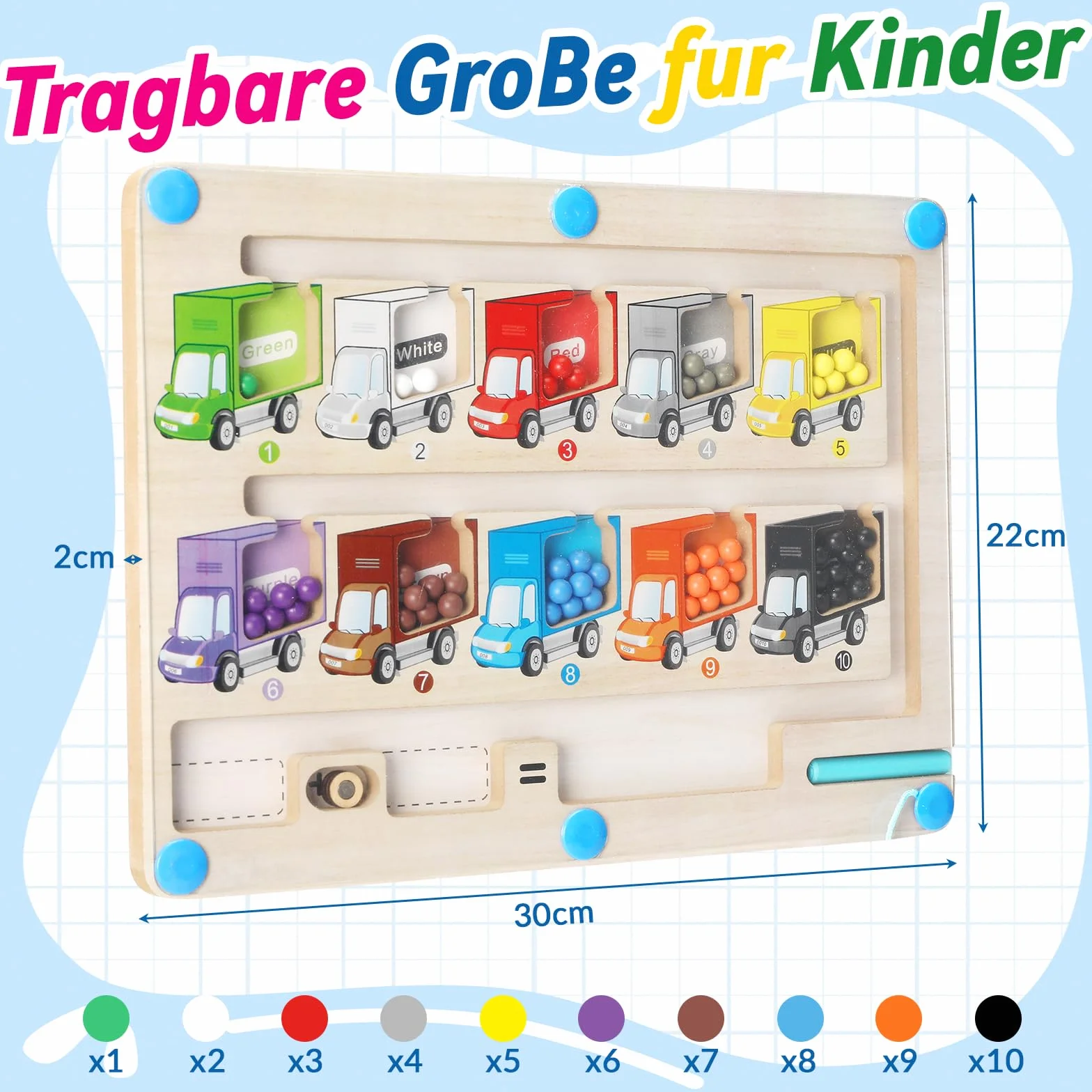 Montessori magnetyczne labirynty drewniane gry edukacyjne dla dzieci 2-3 lat 30x22 cm