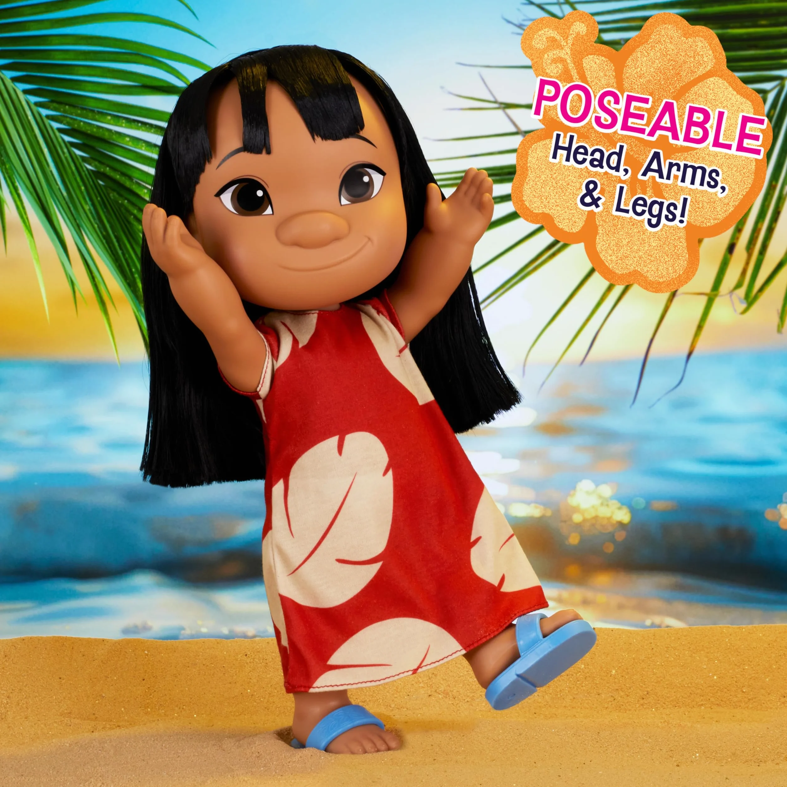 Disney Lilo & Stitch 14-inch Poseable Lilo Doll with 5-inch Stitch Figure, Collectible Toys, Toy for Fans, Girls, Kids, Ages 3 and Up by Just Play