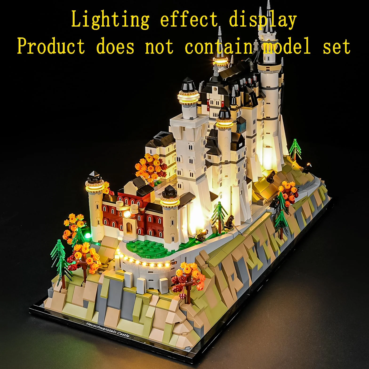 GEAMENT Oświetlenie LED Kompatybilne z LEGO Zamek Neuschwanstein (Castle) Architecture 21063 Model do Składania Klocków (Zestaw Modeli Niezawarty)