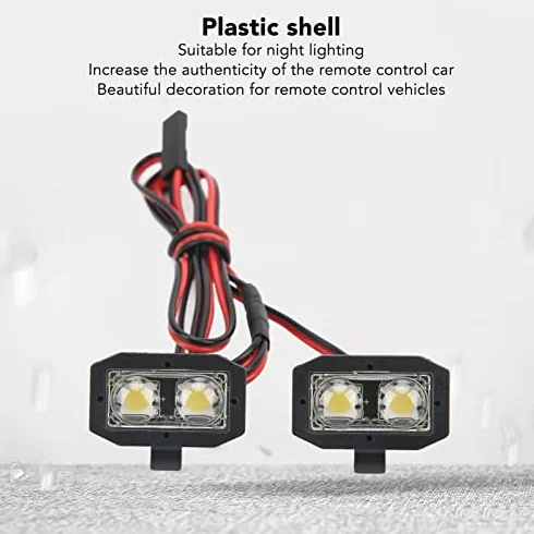 4 LED Białe Oświetlenie RC Reflektor, Złącze 2.54JR Zdejmowany Wspornik Reflektory DIY RC Spot Light dla 1/10 5 do 7,4V