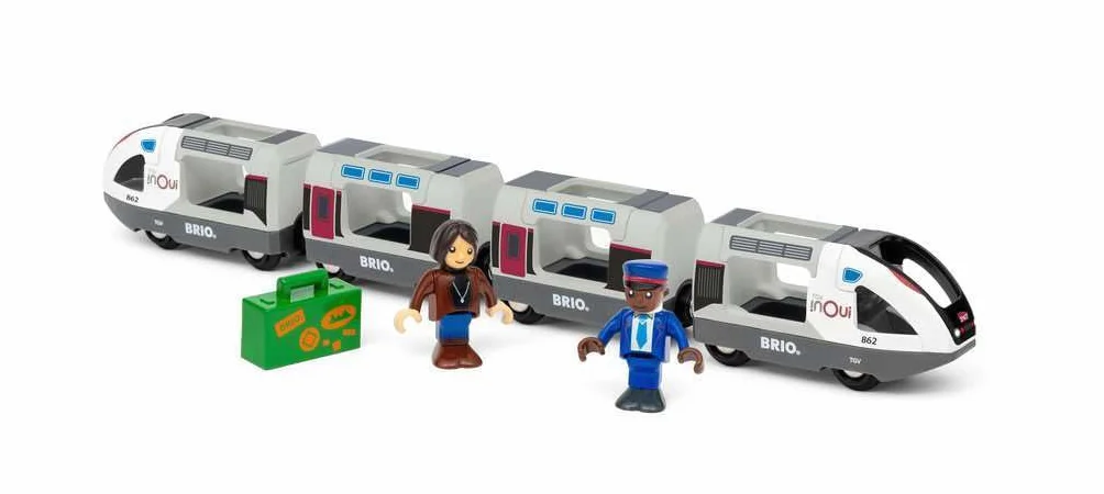 BRIO World - 36087 Trains of the World TGV Hochgeschwindigkeitszug | Spielzeuglok für Kinder ab 3 Jahren