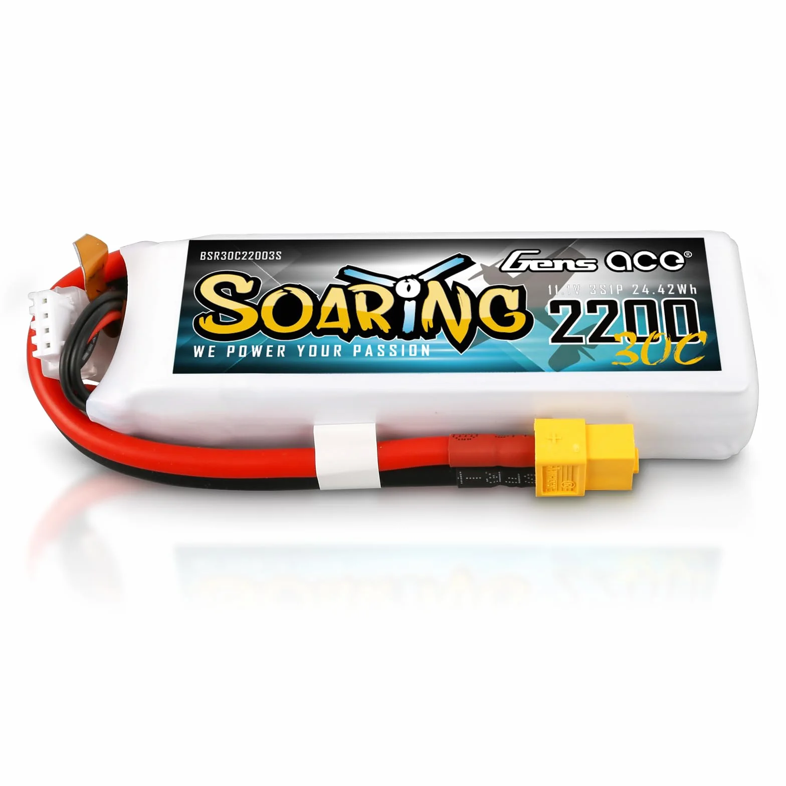 Gens ace 3S Lipo akumulator 11,1 V 2200 mAh RC z wtyczką XT60 do samochodów RC samochodów ciężarowych, samolotów, terelikopterów, łodzi, RC hobby w szybowcu