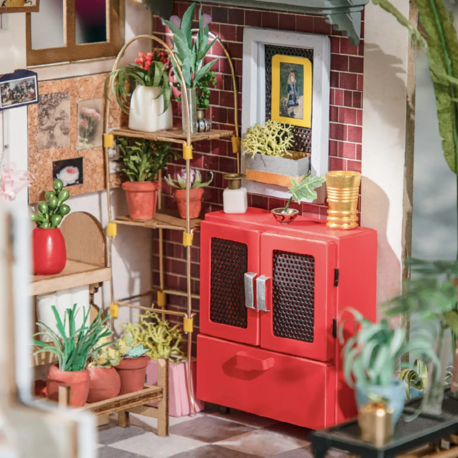 Rolife Robotime Emilys Flower Shop Domowe lalki miniaturowe, brzoza, wielokolorowe, jeden rozmiar