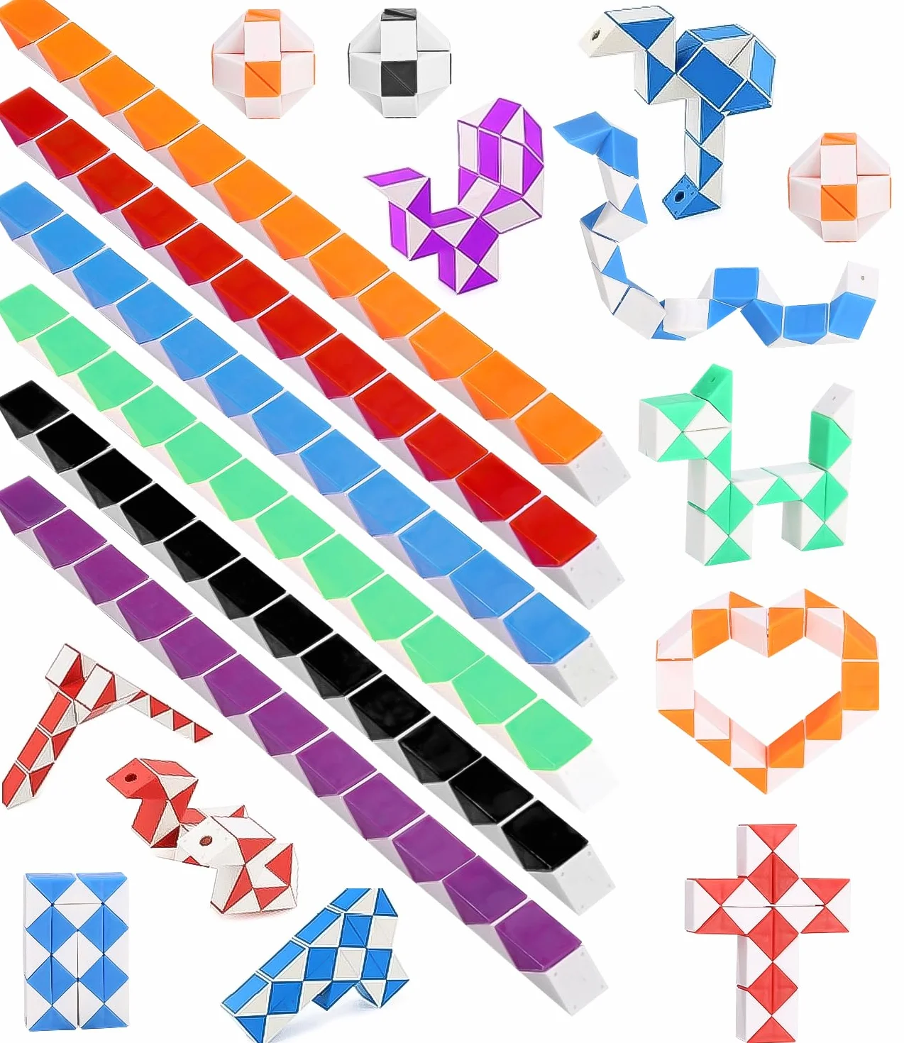 30 sztuk 24 klocki magiczne kostki węża,magiczny wąż,Prezent urodzinowy dla dzieci,zabawka dla dzieci,mini skręcane puzzle kostki,inteligencja,upominki na przyjęcie urodzinowe