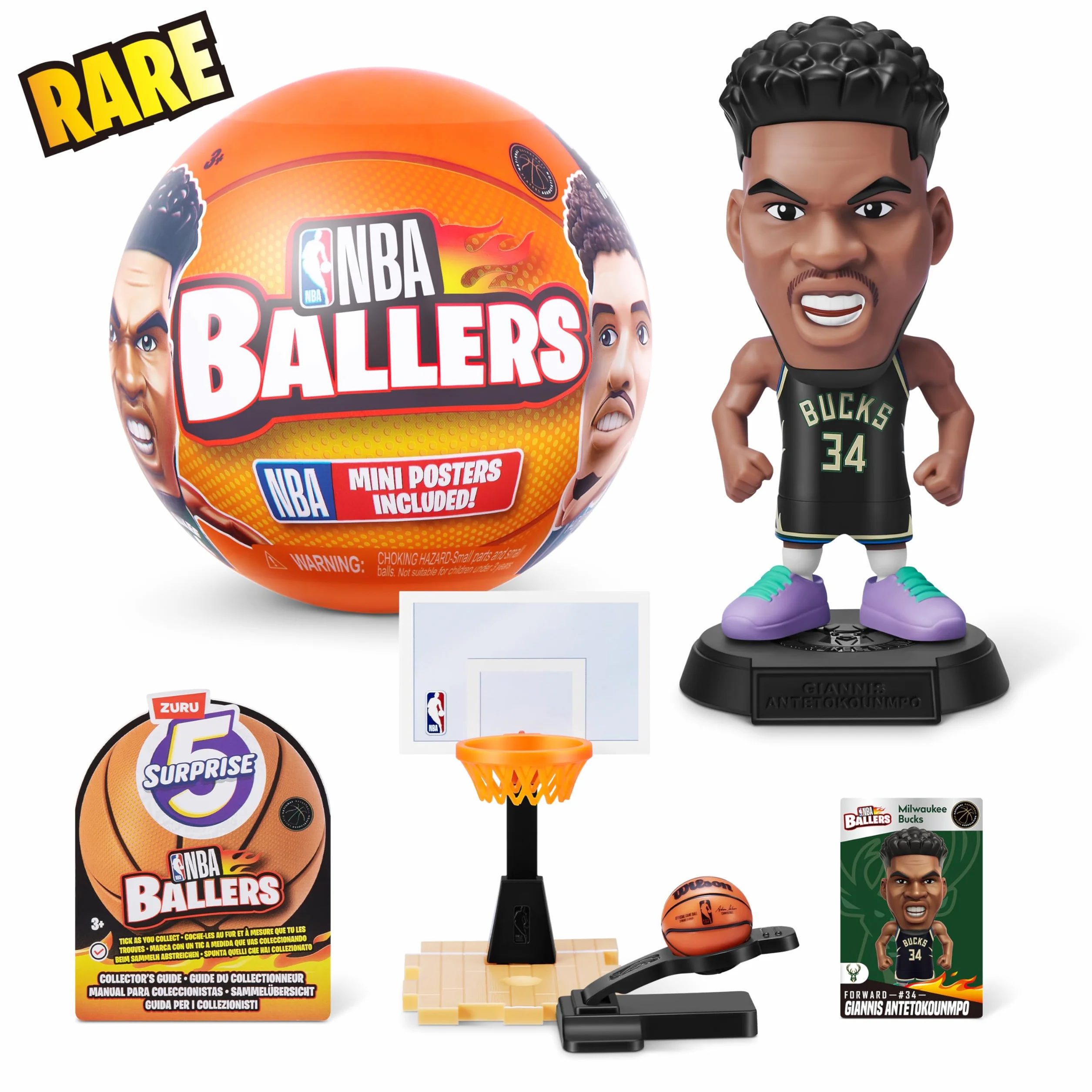 5 Surprise NBA Ballers by ZURU Surprise Unboxing Basketball kolekcjonerska zabawka sportowa dla chłopców (2 kapsułki)