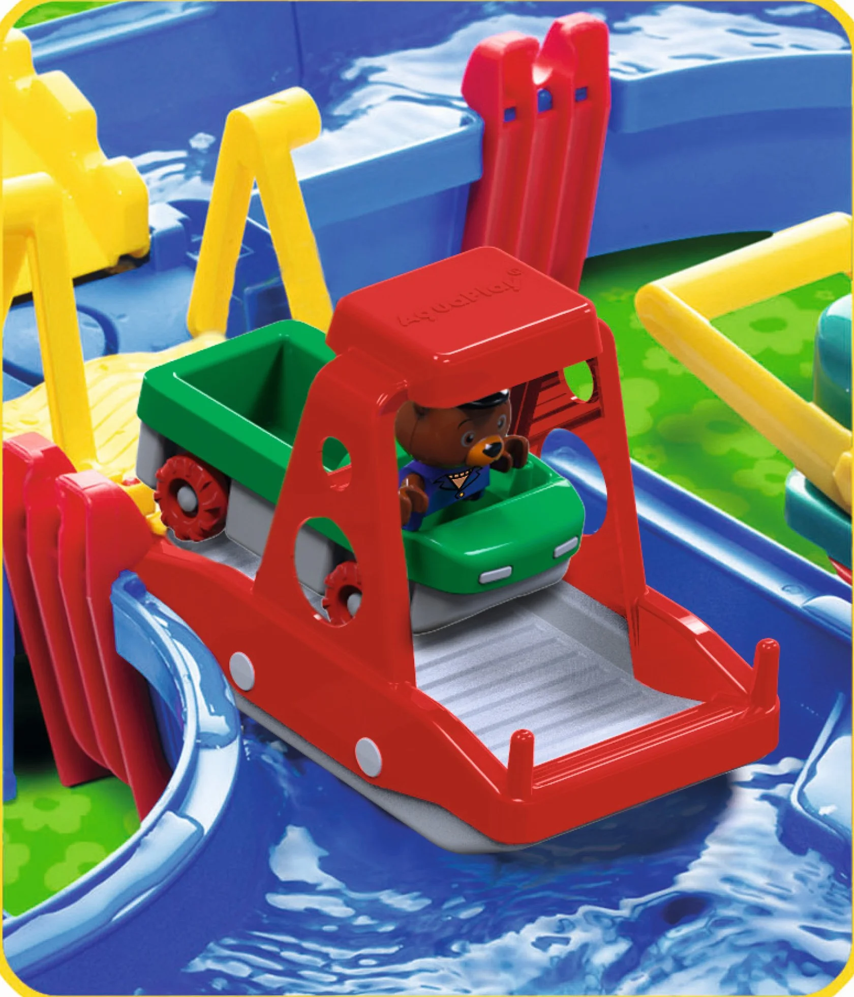Aquaplay 1660 Tor Wodny, Wielokolorowy, ‎160 x 145 x 22 cm; 4.3 kg, 56 Elementów