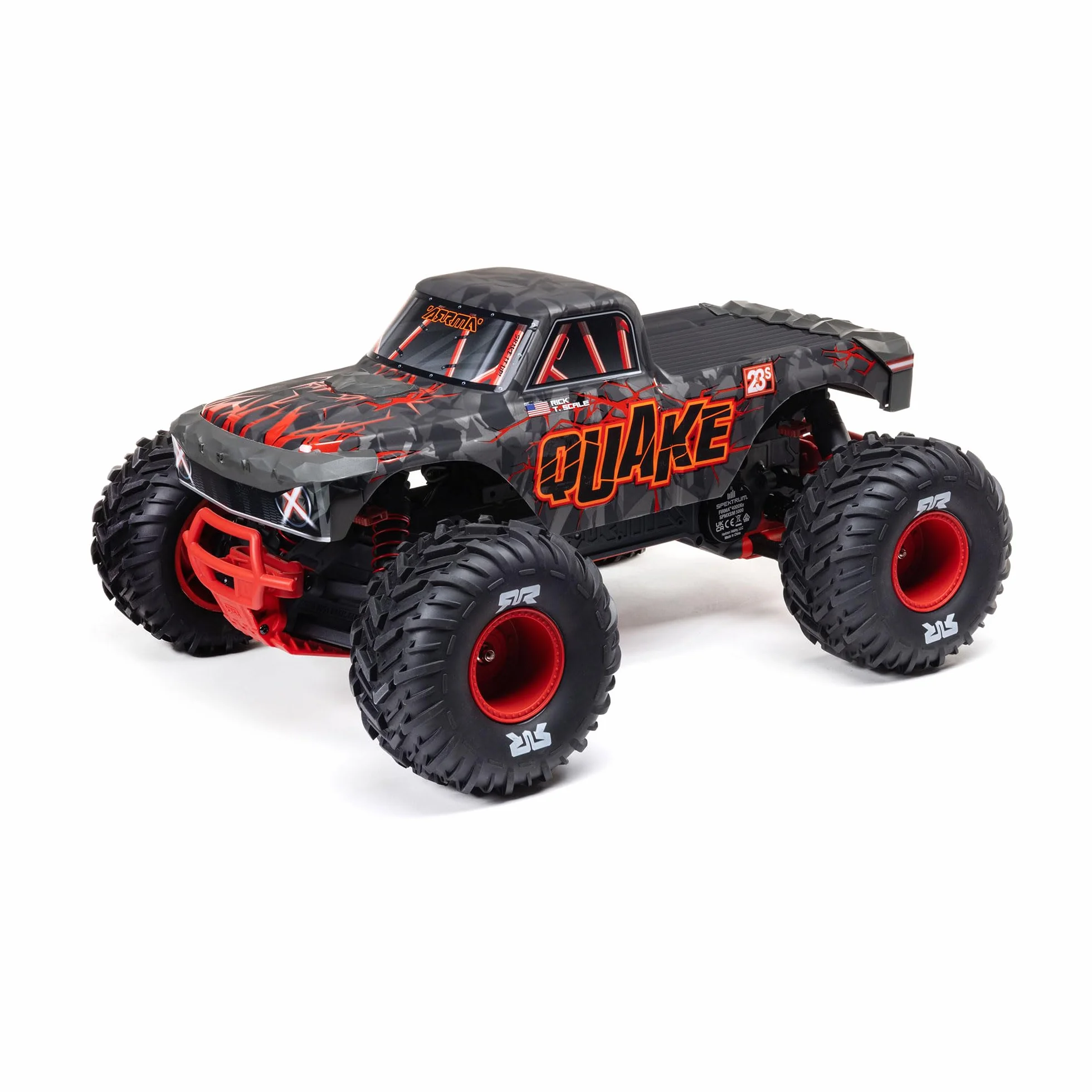 ARRMA RC Truck 1/10 Quake 223S 2WD RTR bezszczotkowy Monster Truck czerwony
