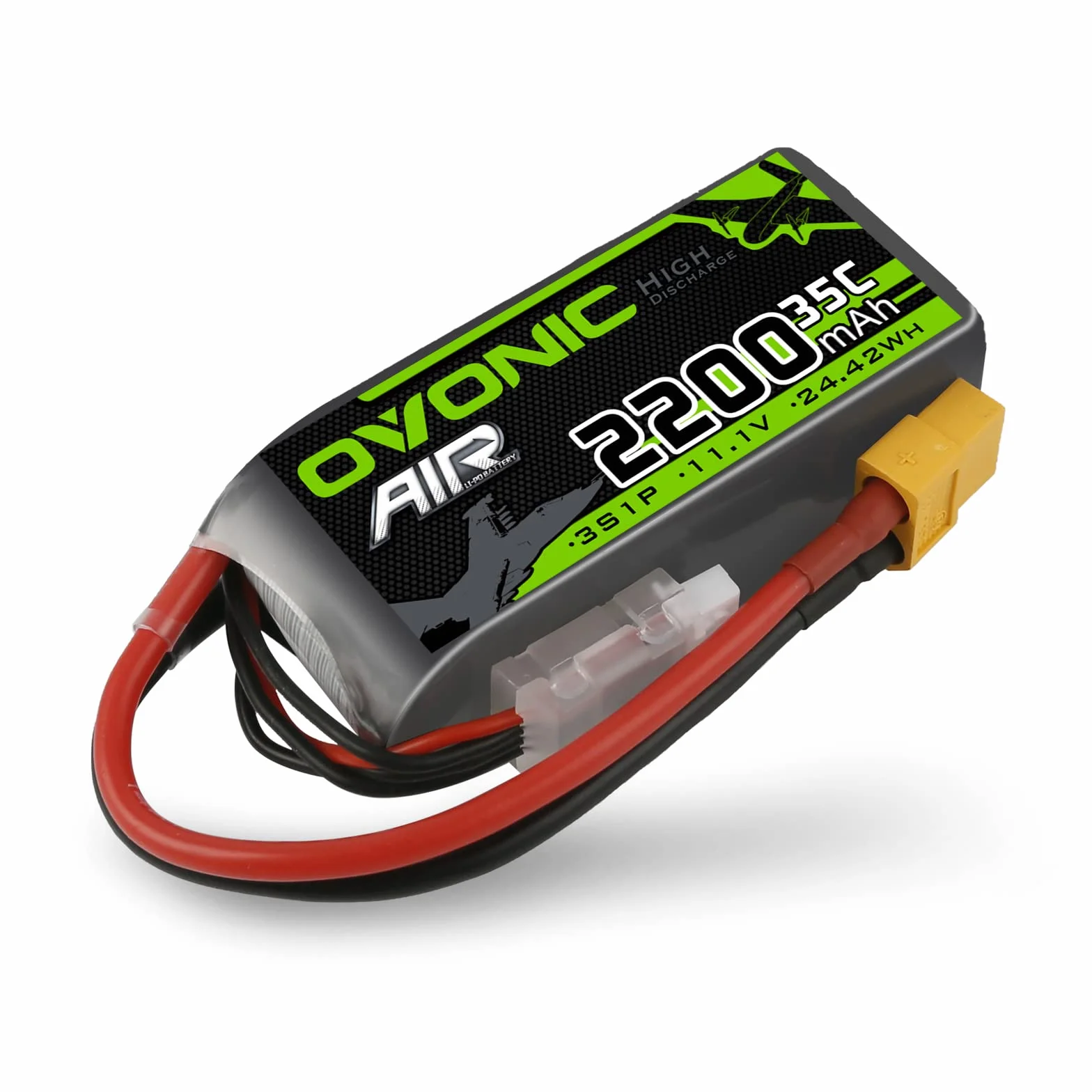 OVONIC 3S Lipo akumulator 35C 2200 mAh 11,1 V akumulator krótki zestaw z przyłączem XT60 do helikoptera samolotowego 1:14 RC Car RC samolot (1 szt.)