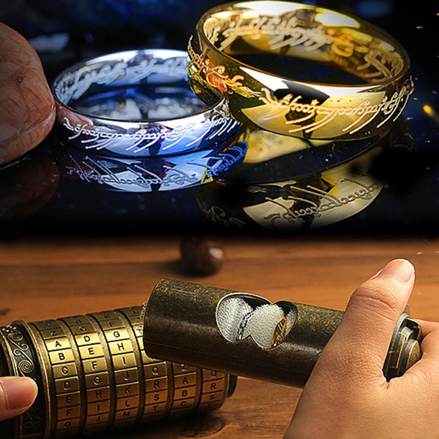 Cryptex Pudełko na puzzle Da Vinci Code Mini zamek Cryptex z ukrytymi przegródkami na urodziny, walentynki, tajemniczy prezent urodzinowy dla rodziny i przyjaciół