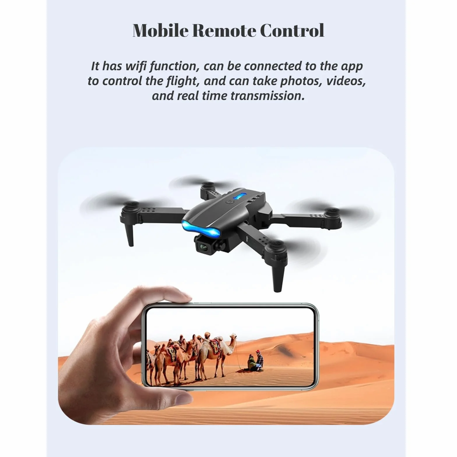 Składany Mini RC Drone, Quadcopter do Unikania Przeszkód, Podwójny Aparat HD 4k Fotografia Lotnicza Samolot RC, Obsługa Aplikacji Wifi, Prezenty dla Dzieci i Dorosłych