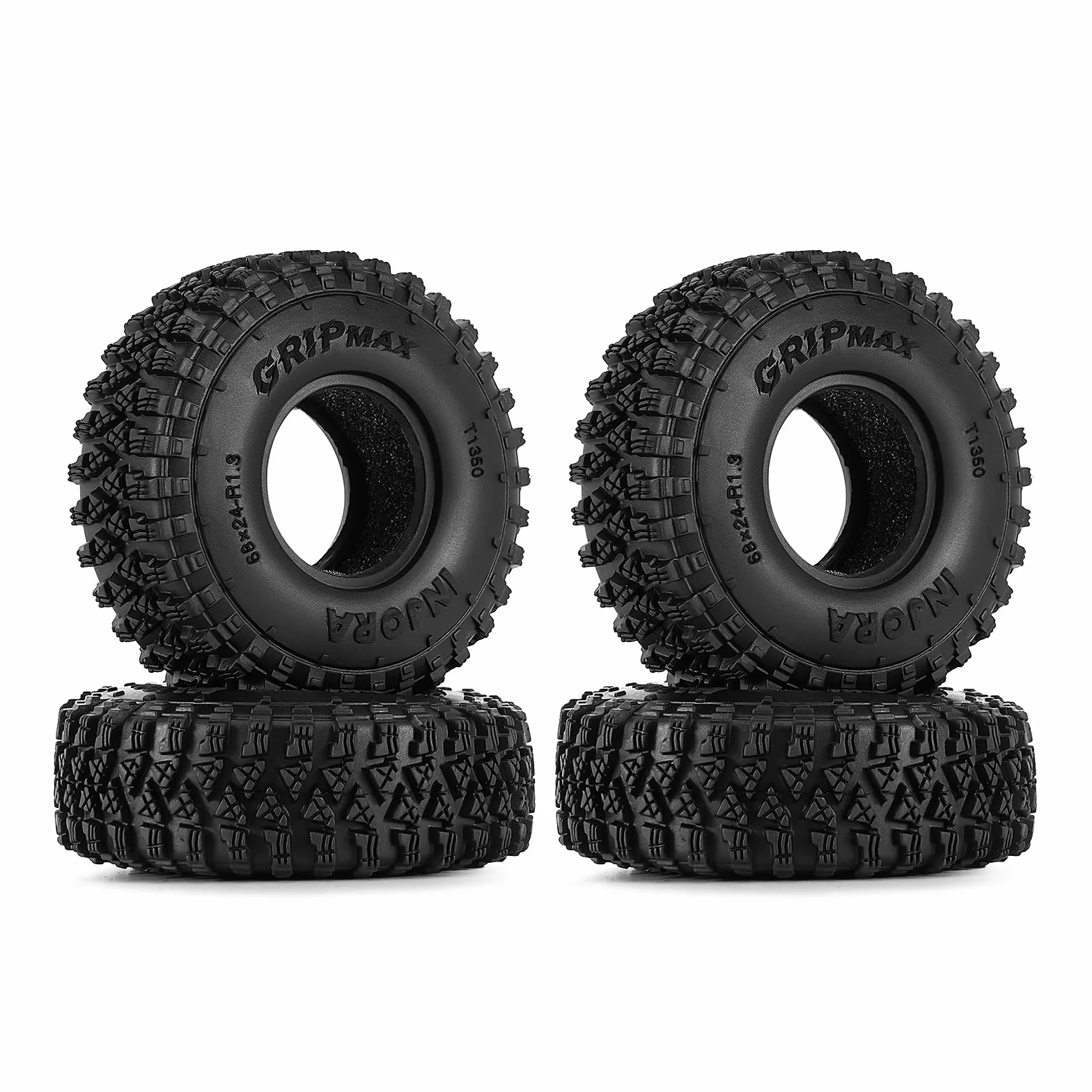 INJORA Opona 1,3" S4 68 * 24 mm do TRX4M SCX24 1/18 1/24 RC Crawler Upgrade (T1350)