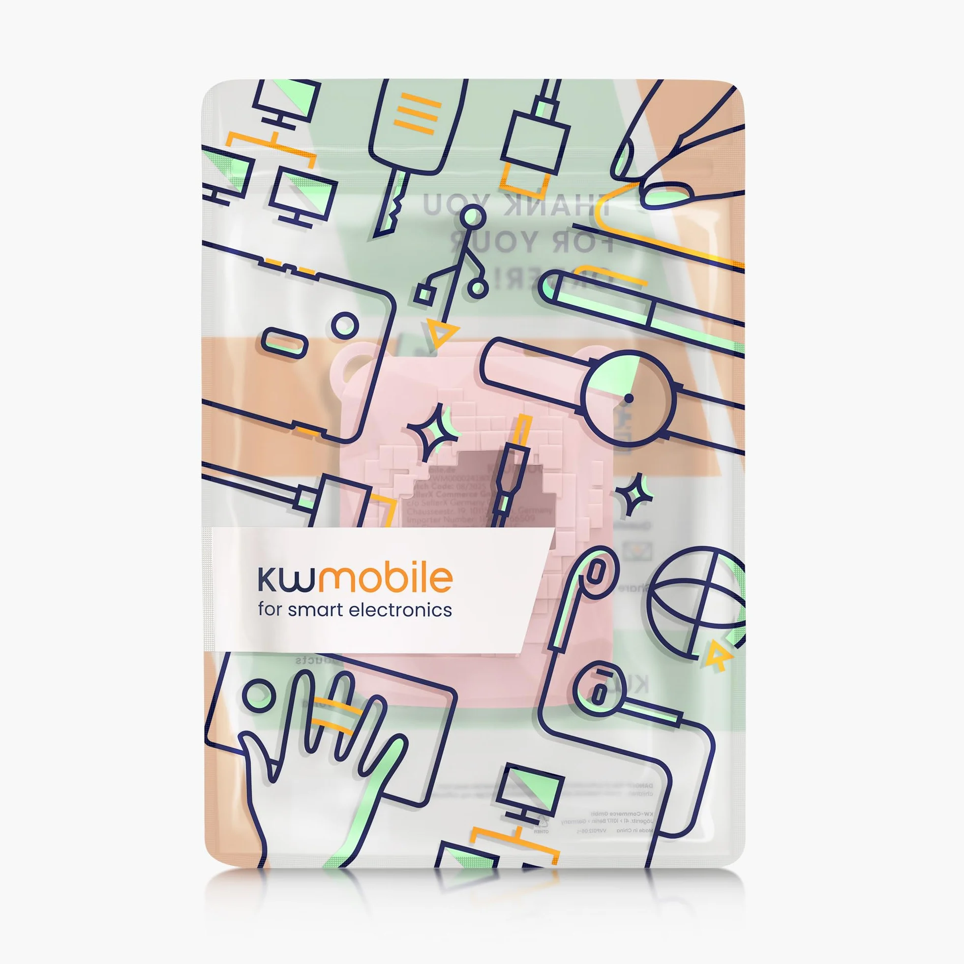 kwmobile Etui dla wirtualnych zwierząt kompatybilne z Withings Bitzee Magical (2024) Interaktywna zabawka Obudowa - Silikonowe etui ochronne - Jasnoróżowy
