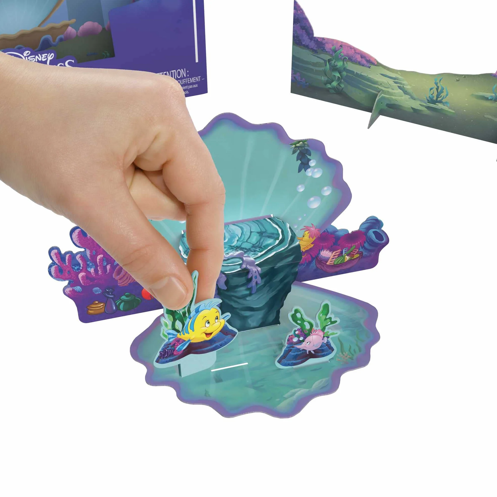 Mattel Księżniczka Disneya Arielka z siostrami Zestaw książka z 7 małymi lalkami syrenkami, figurkami i akcesoriami inspirowanymi filmem „Mała syrenka” Disneya HLW96