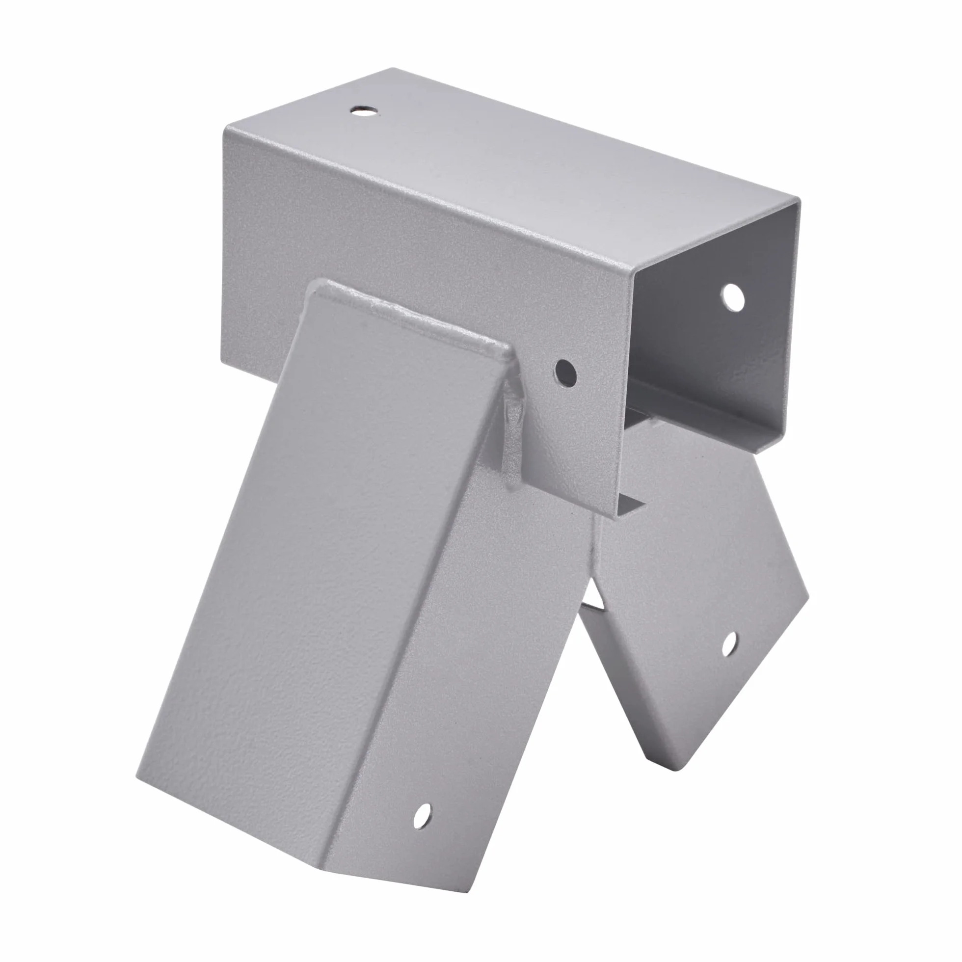 TRIBECCO® Czworokątny łącznik huśtawki 90/90 mm, 90° (90° szary), z malowanej proszkowo blachy stalowej do huśtawek ogrodowych, stabilny trójkąt w kształcie litery A, z otworami montażowymi Ø 10 mm