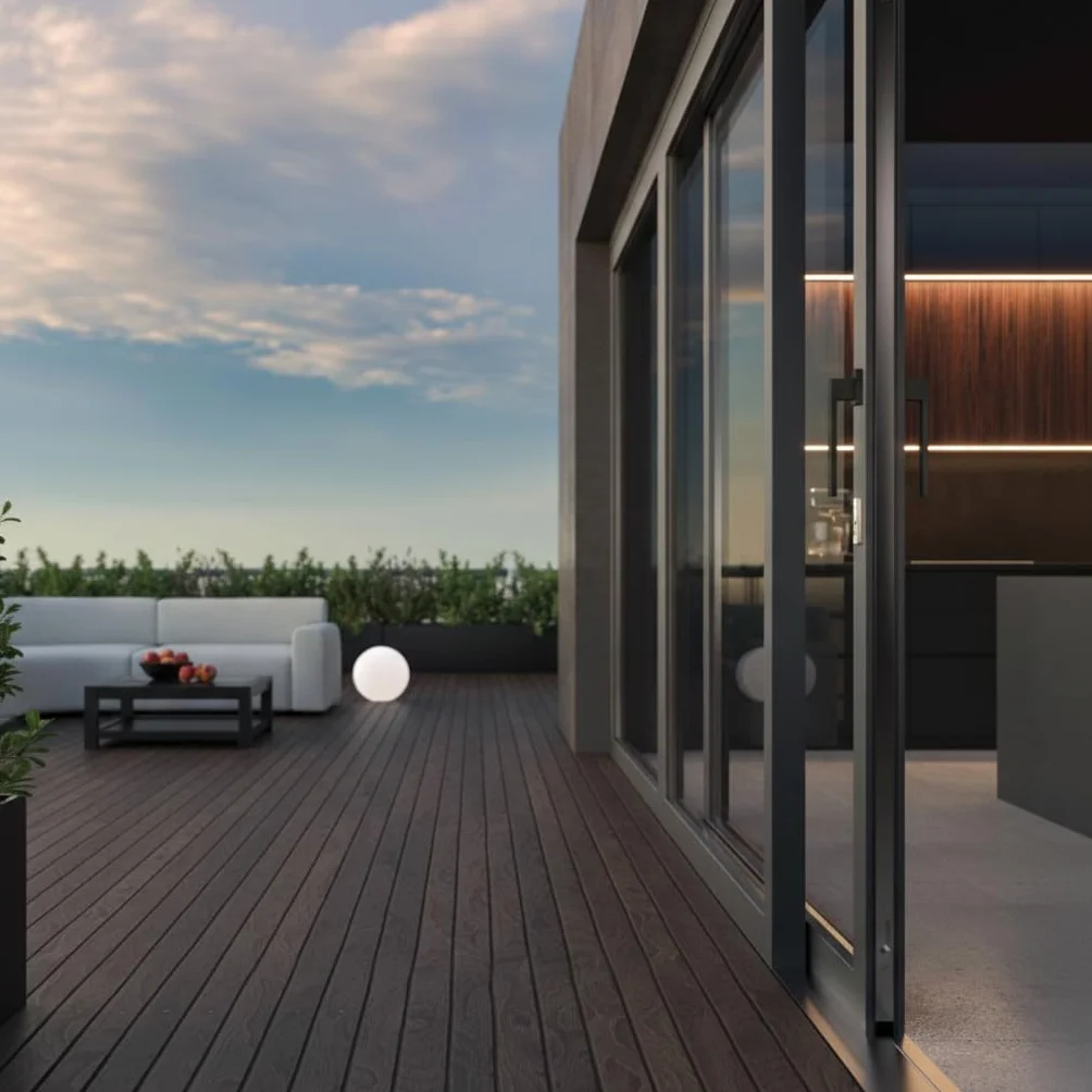 Klamka okienna antracyt design aluminium Dublin - malowana proszkowo Ral 7016, długość trzpienia: 35 mm