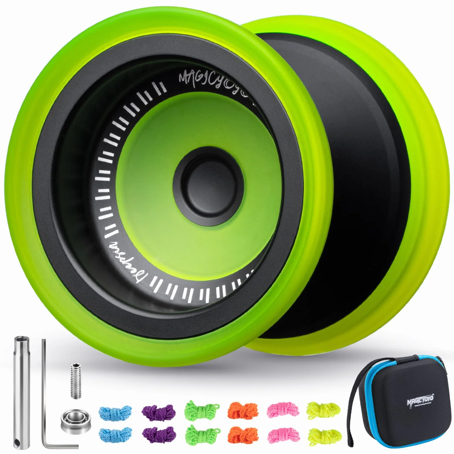 MAGICYOYO JoJo V13 Profi Finger Spin Yoyo, metal + PC Hybrid Design, podwójny tryb do responsywnego Yo Yo i nieresponsywnej gry Jo Jo, Trick JoJo, idealny dla początkujących i zaawansowanych