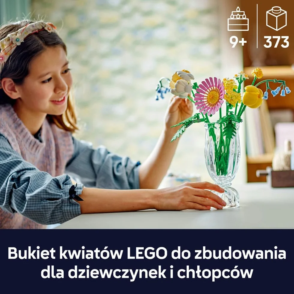 LEGO Mały słoneczny bukiet 10347 zestaw konstrukcyjny dla 9-latka sztuczne kwiaty dekoracja