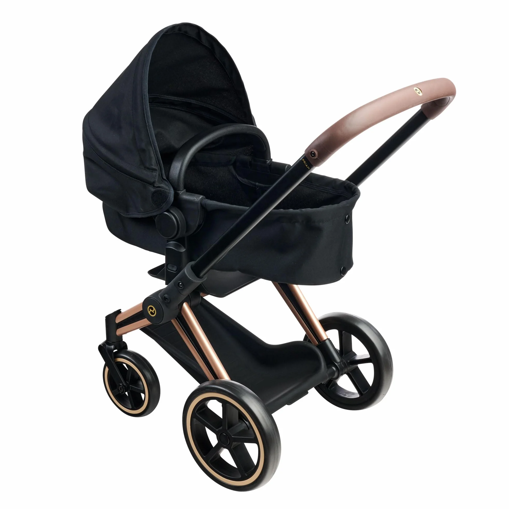 Corolle - 9000141870 - Wózek dziecięcy 3 w 1 Cybex, czarny, akcesoria, dla ośmiornic 36 i 42 cm, od 3 lat