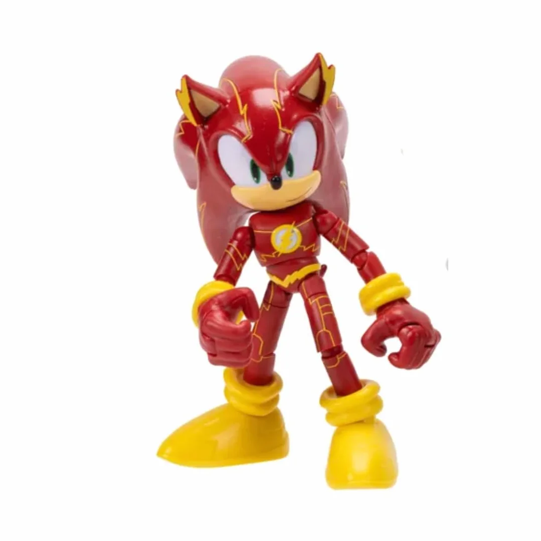 Figurka akcji DC x Sonic the Hedgehog jako Flash, 5" / 13 cm, oficjalna licencja Jakks Pacific, niezwykle szczegółowa i wyprofilowana konstrukcja, opakowanie kolekcjonerskie