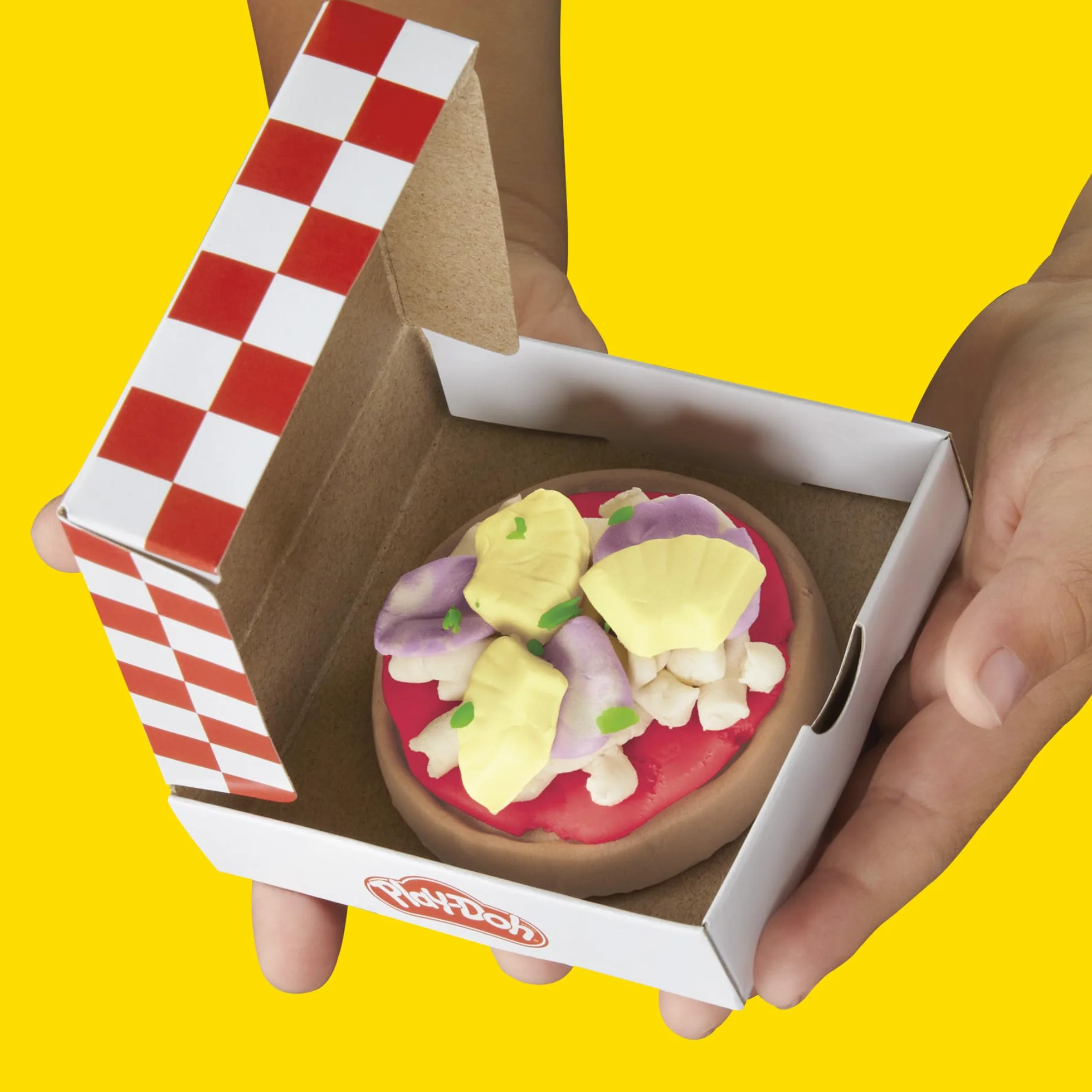 Zestaw do zabawy Kuchenne Dzieła Piec do pizzy z ciastoliną Play-Doh z 6 pojemnikami masy plastycznej i 8 akcesoriami