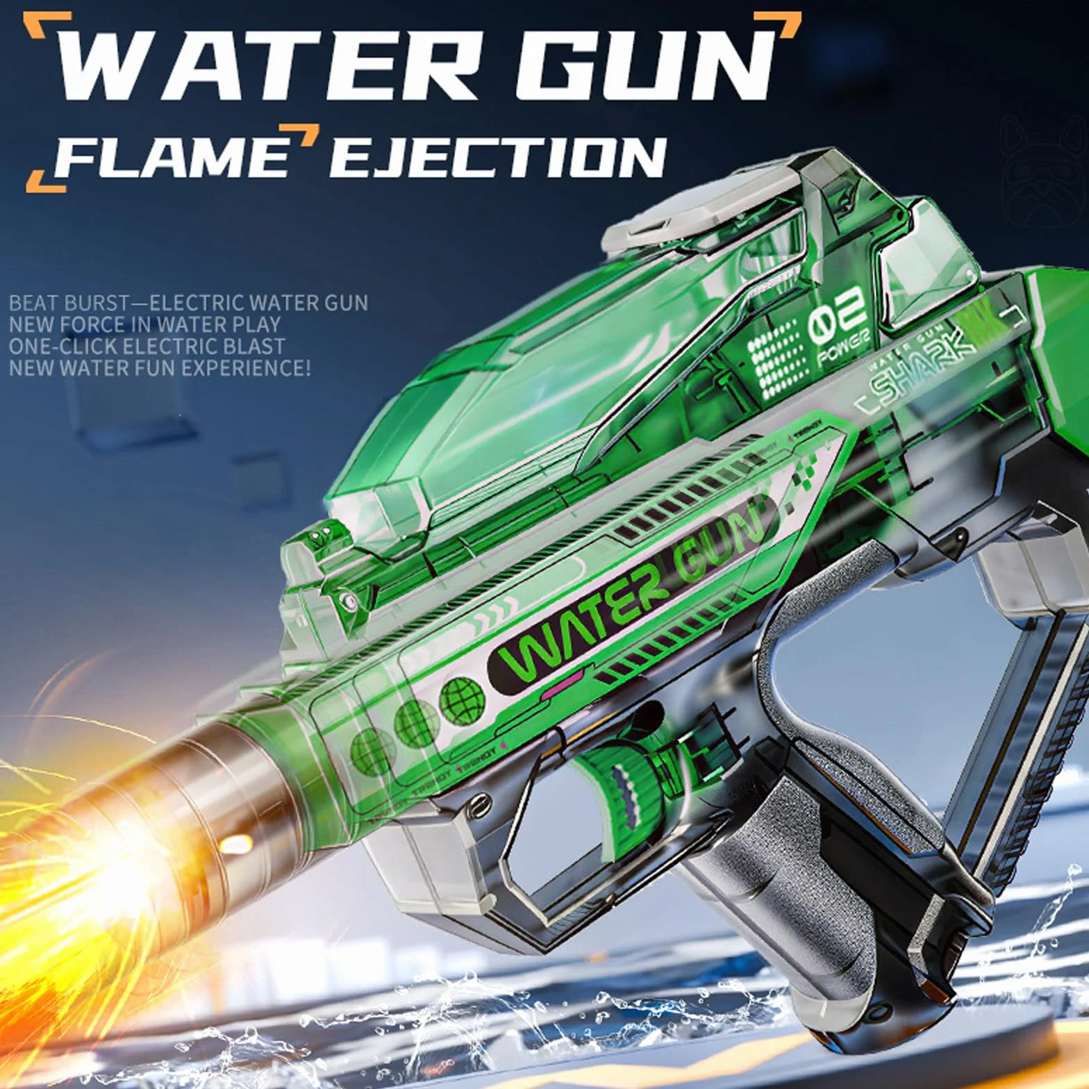 Elektryczny pistolet na wodę (orzeł zielony)