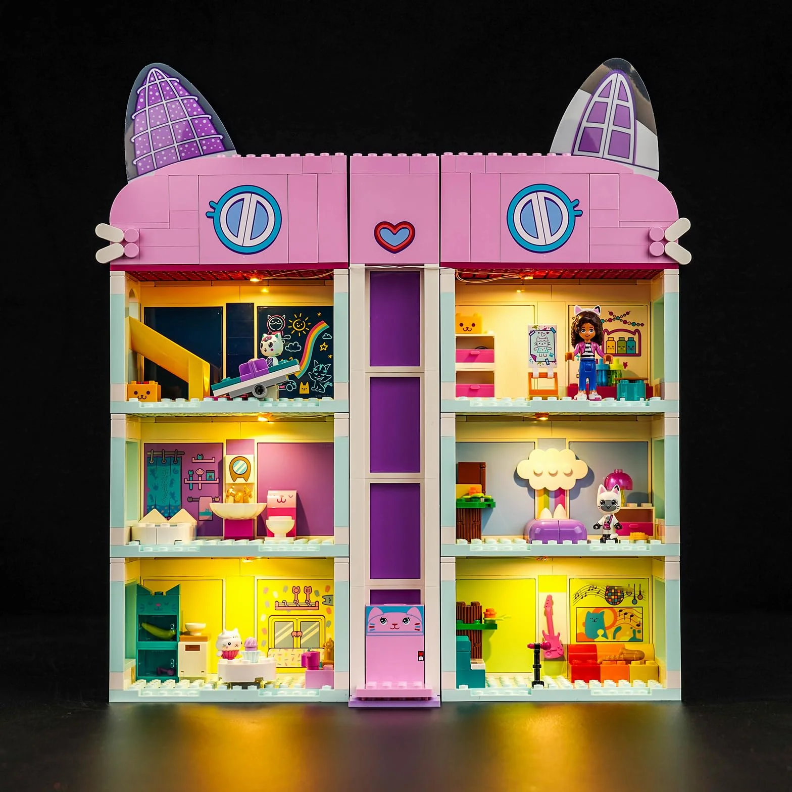 BrickBling Zestaw świateł LED do Lego 10788 Gabby's Dollhouse, zestaw zabawek (nie Lego), zestaw oświetlenia dekoracyjnego do Lego Gabby's Dollhouse kreatywne zabawki