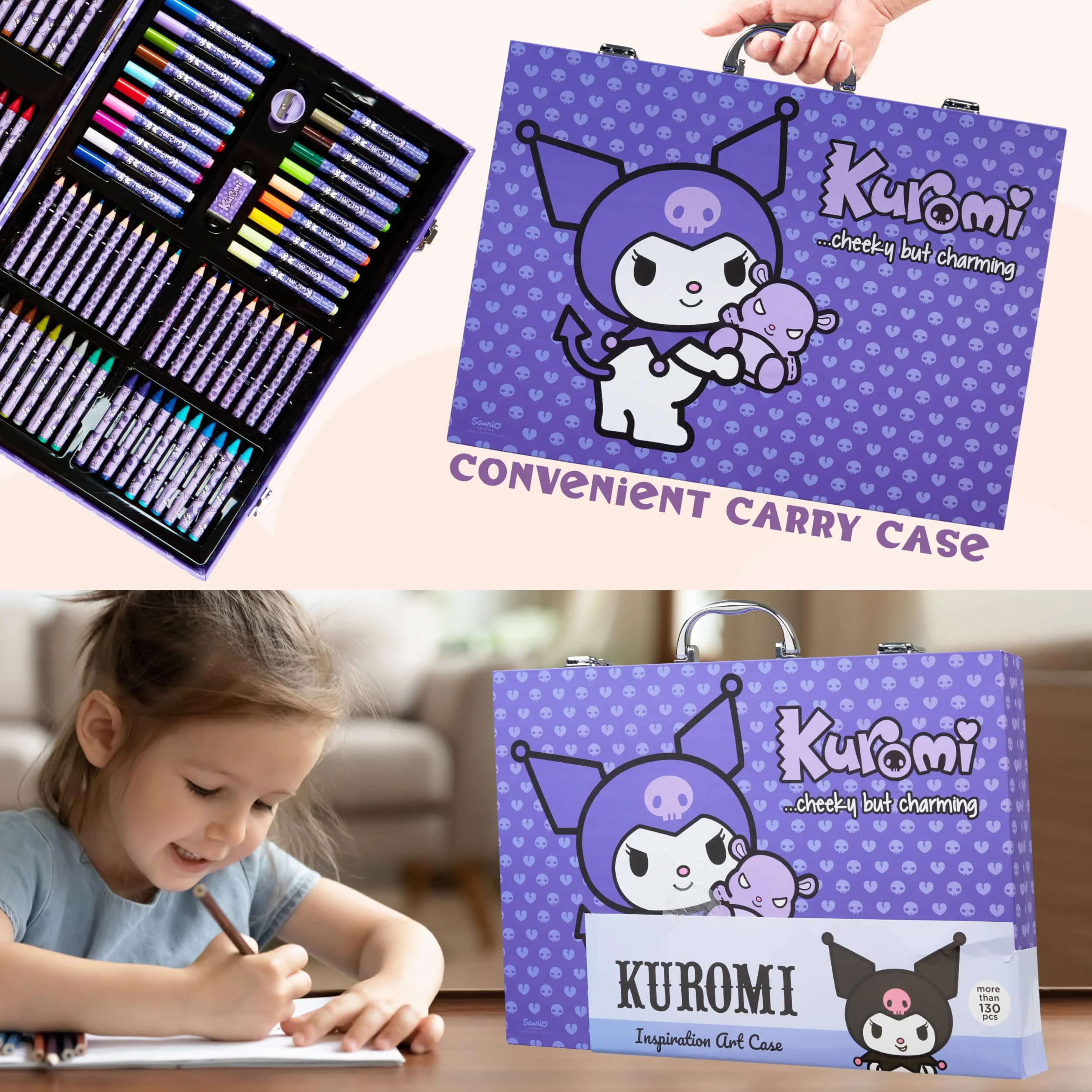 Hello Kitty Kuromi zestaw artystyczny dla dzieci (fioletowy Kuromi)