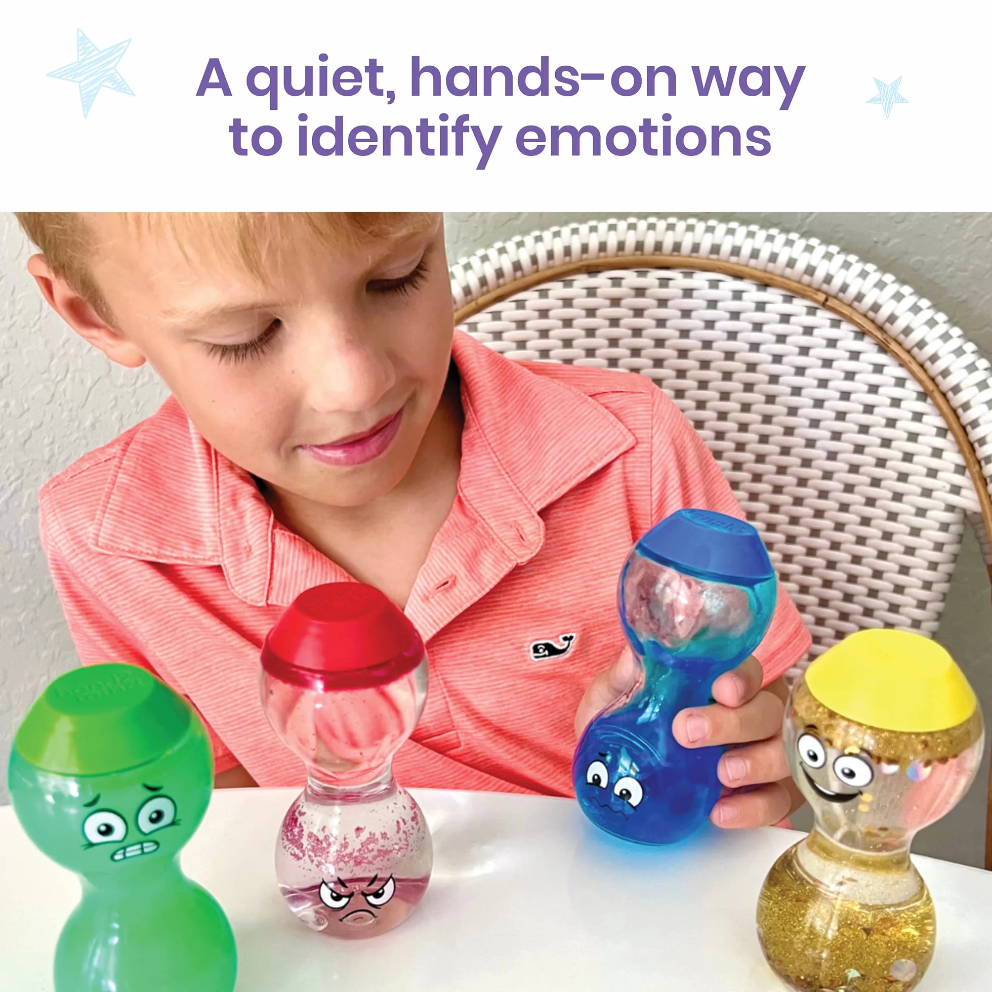 Learning Resources 94488 hand2mind Wyraź Swoje Uczucia Sensoryczne Butelki 4-Kawałek Zestaw do Zabawy