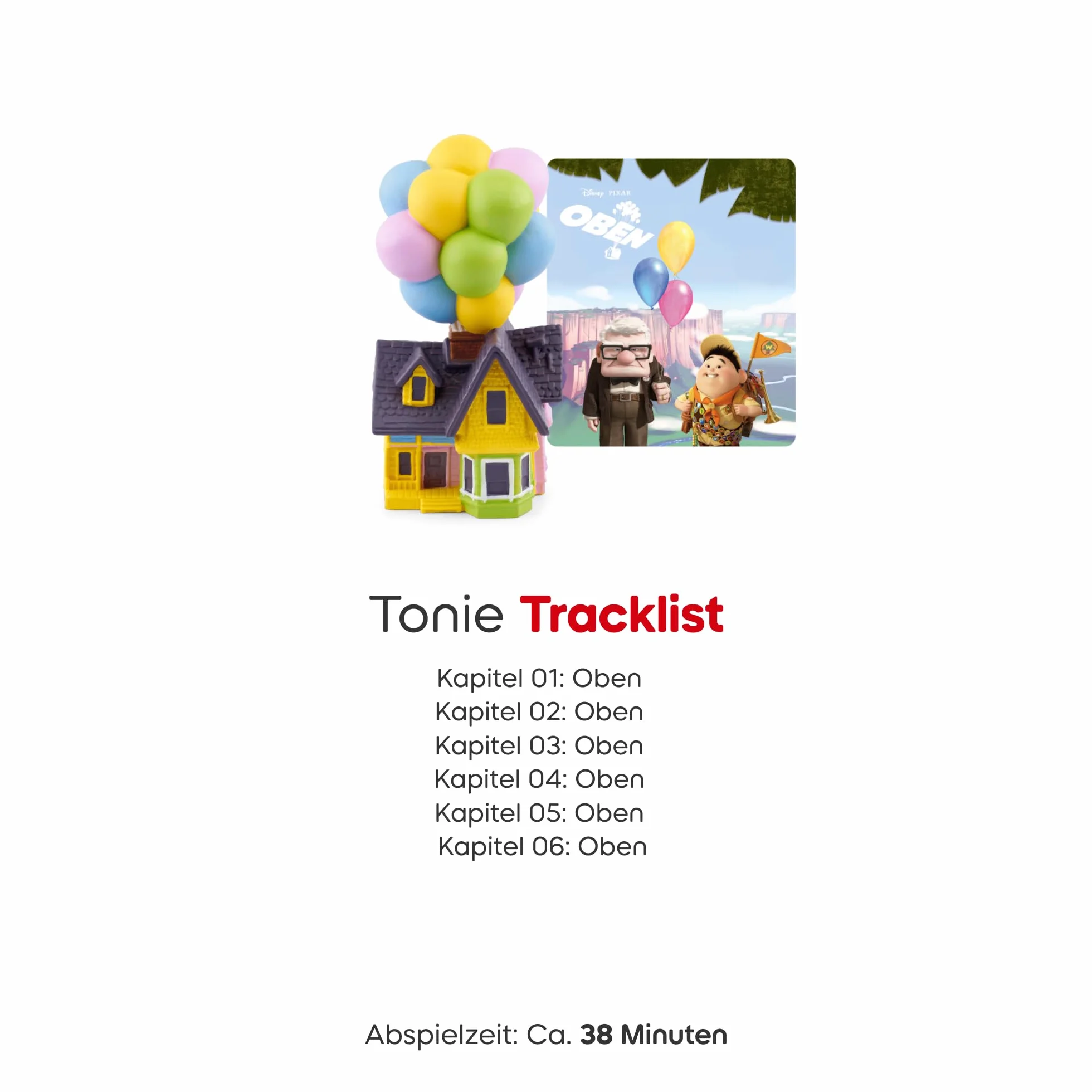tonies figurka do słuchania dla Toniebox, Disney – Tam góry mają, oryginalne słuchowisko do filmu dla dzieci od 5 lat, czas trwania ok. 60 minut