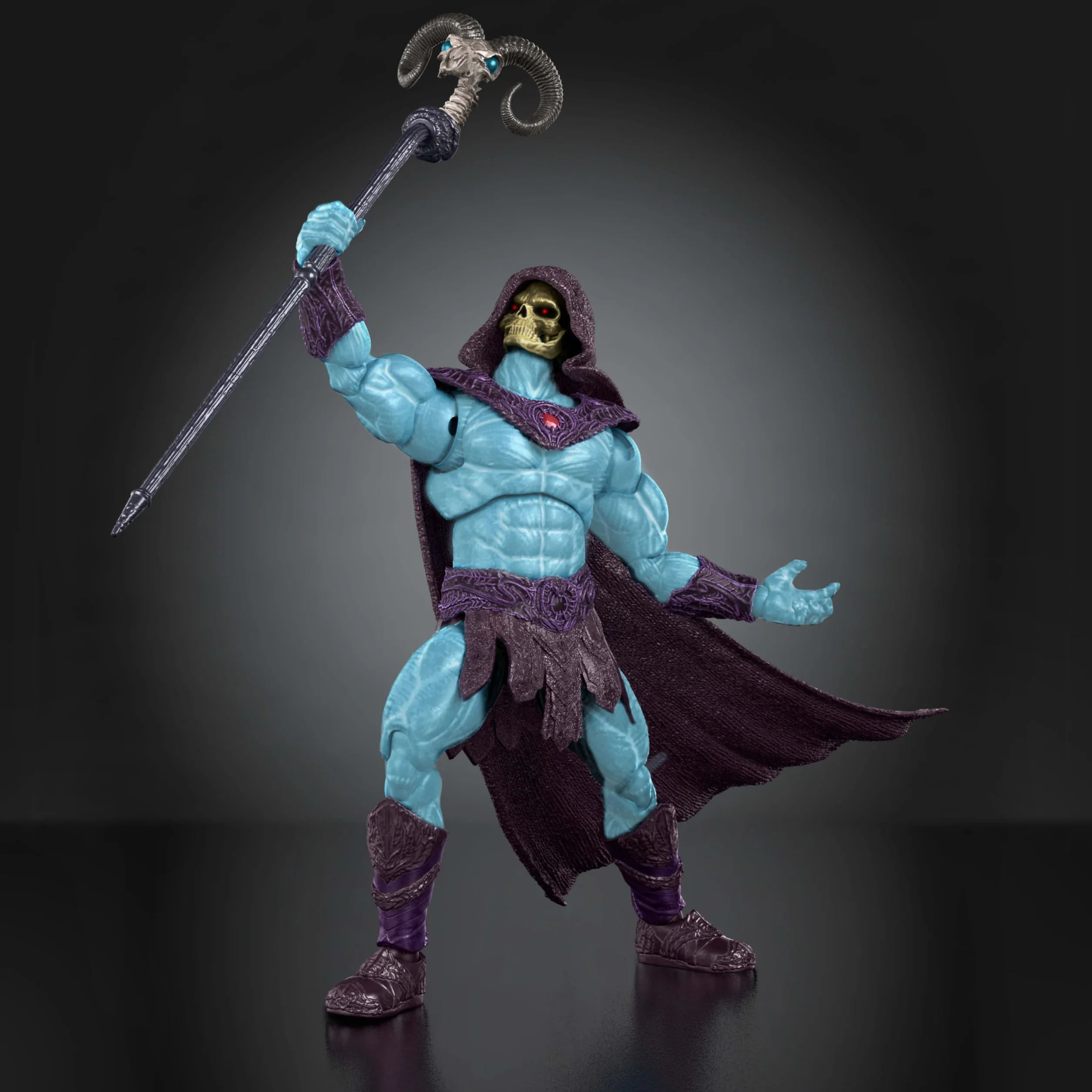 Masters of the Universe Chronicles Władcy Wszechświata Film 2026 Szkieletor Figurka w skali 1:12, złoczyńca z filmu z 2026 roku, jak Jared Leto, akcesorium kostur, zabawka dla dzieci 6+, JKJ23
