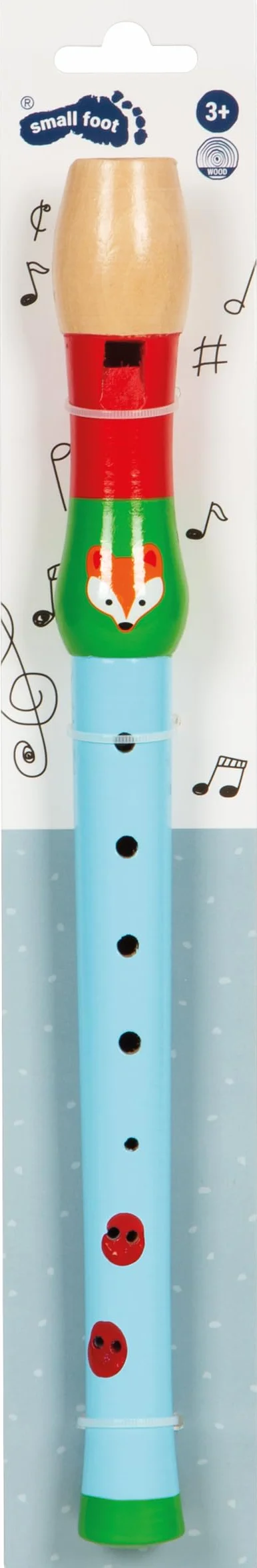 Small Foot Flet dziecięcy, mały lis, z drewna, instrument muzyczny do wczesnej edukacji muzycznej, od 3 lat, 10722