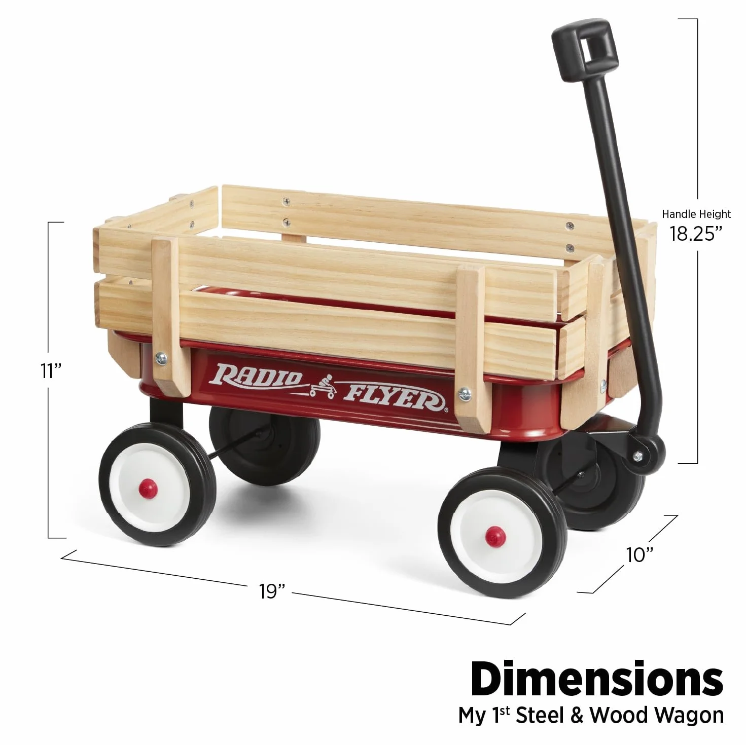 Radio Flyer, W8AZ, czerwony, mały rozmiar zabawkowy wagon